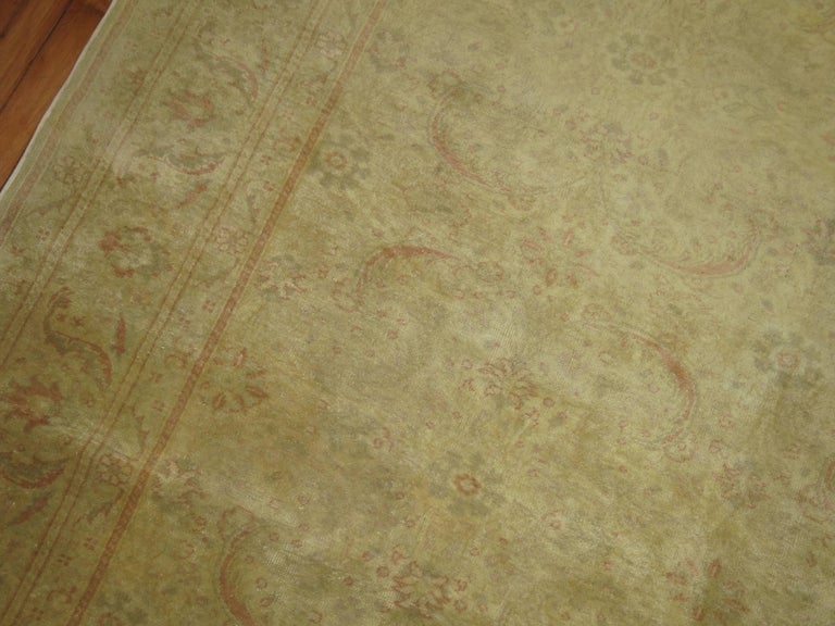 Pale Turkish Room size Rug For Sale at 1stDibs