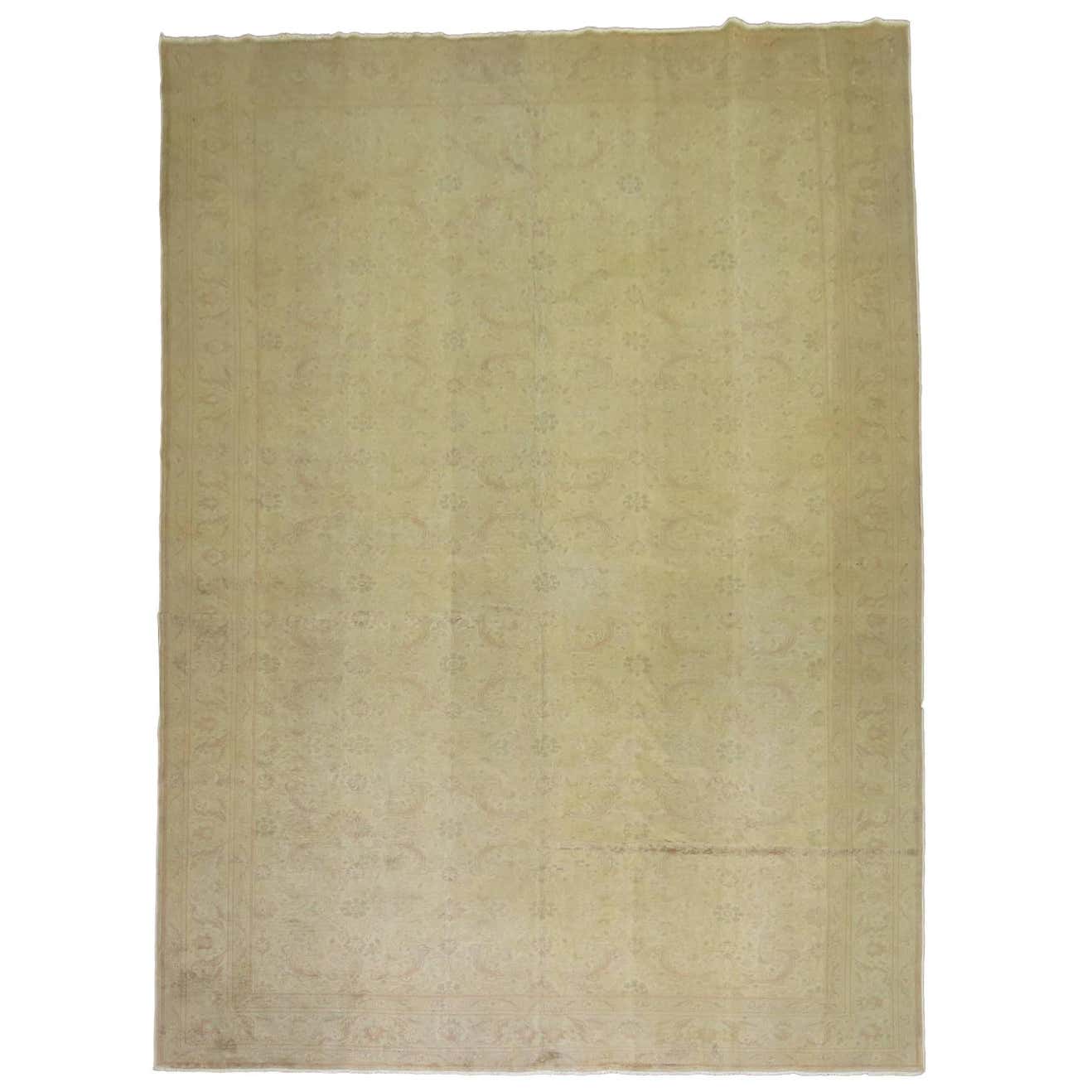Pale Turkish Room size Rug For Sale at 1stDibs