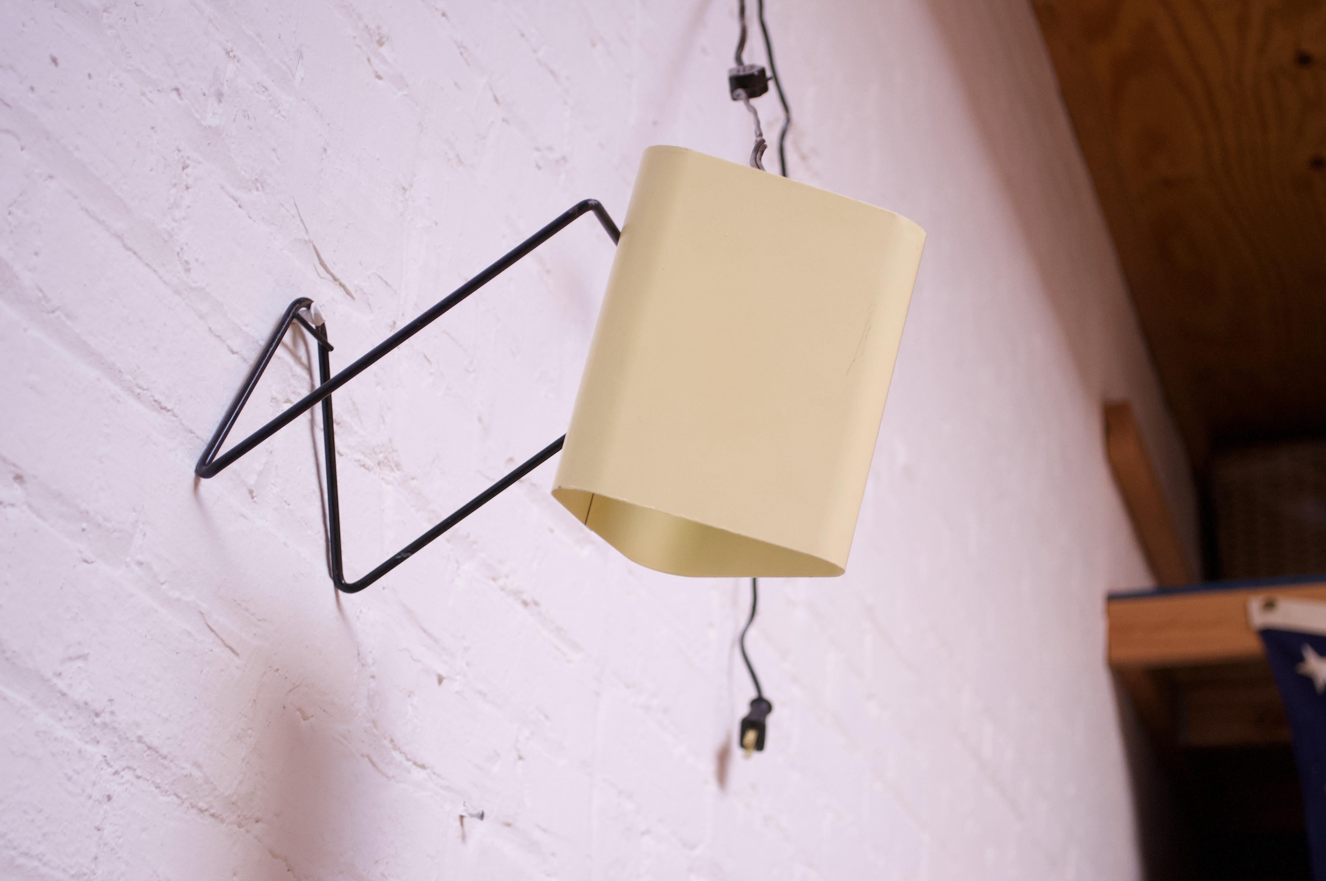 yellow plug in wall sconce