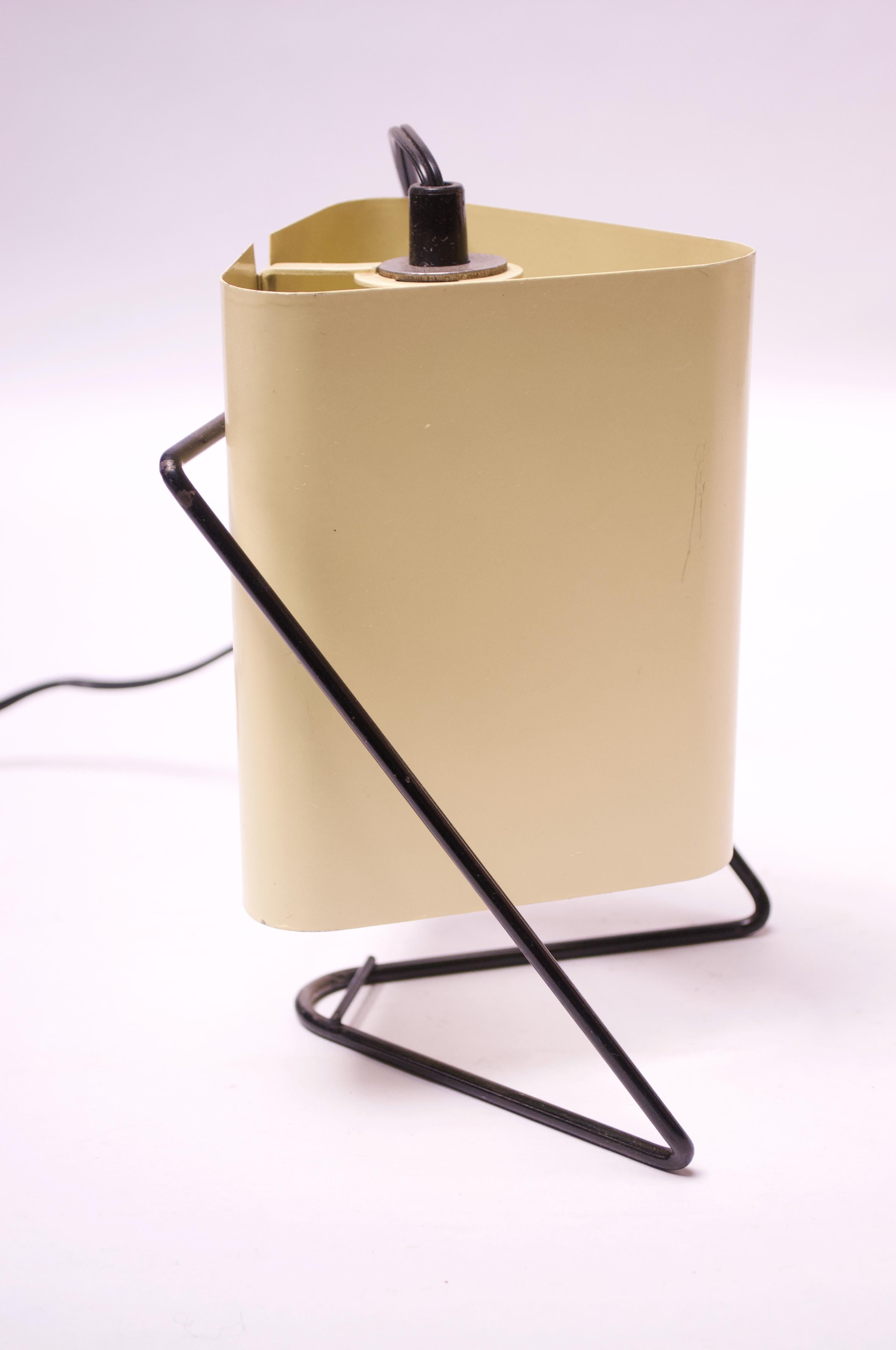 Pale Yellow Dutch Modern Wall Sconce / Table Lamp by Philips In Good Condition For Sale In Brooklyn, NY