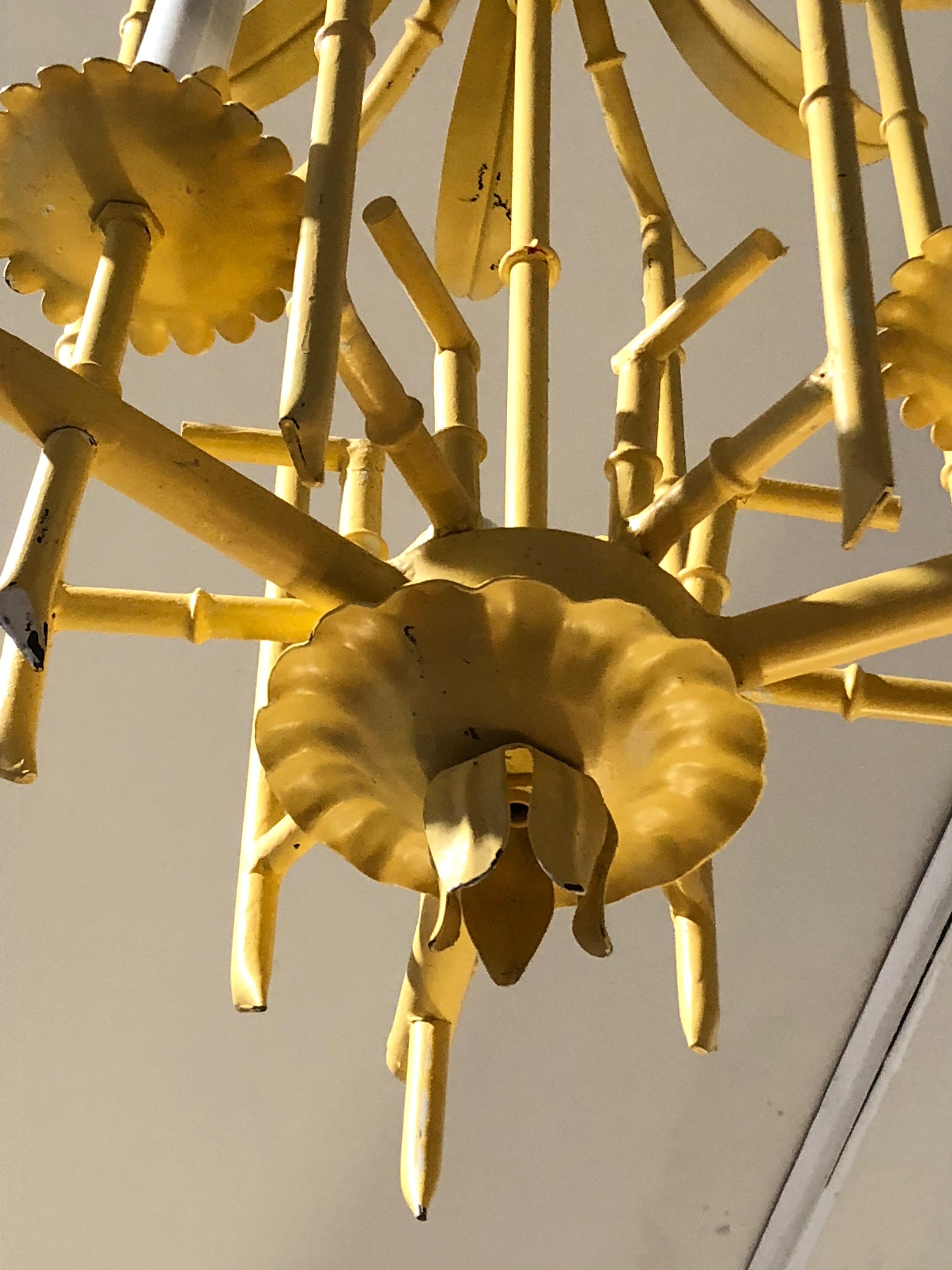 faux bamboo pagoda chandelier