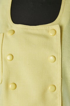 Pale yellow jacket and skirt ensemble PIERRE CARDIN