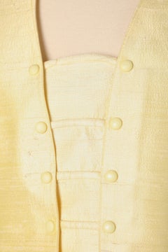 Blassgelbe Jacke aus Wildseide von Thierry Mugler
