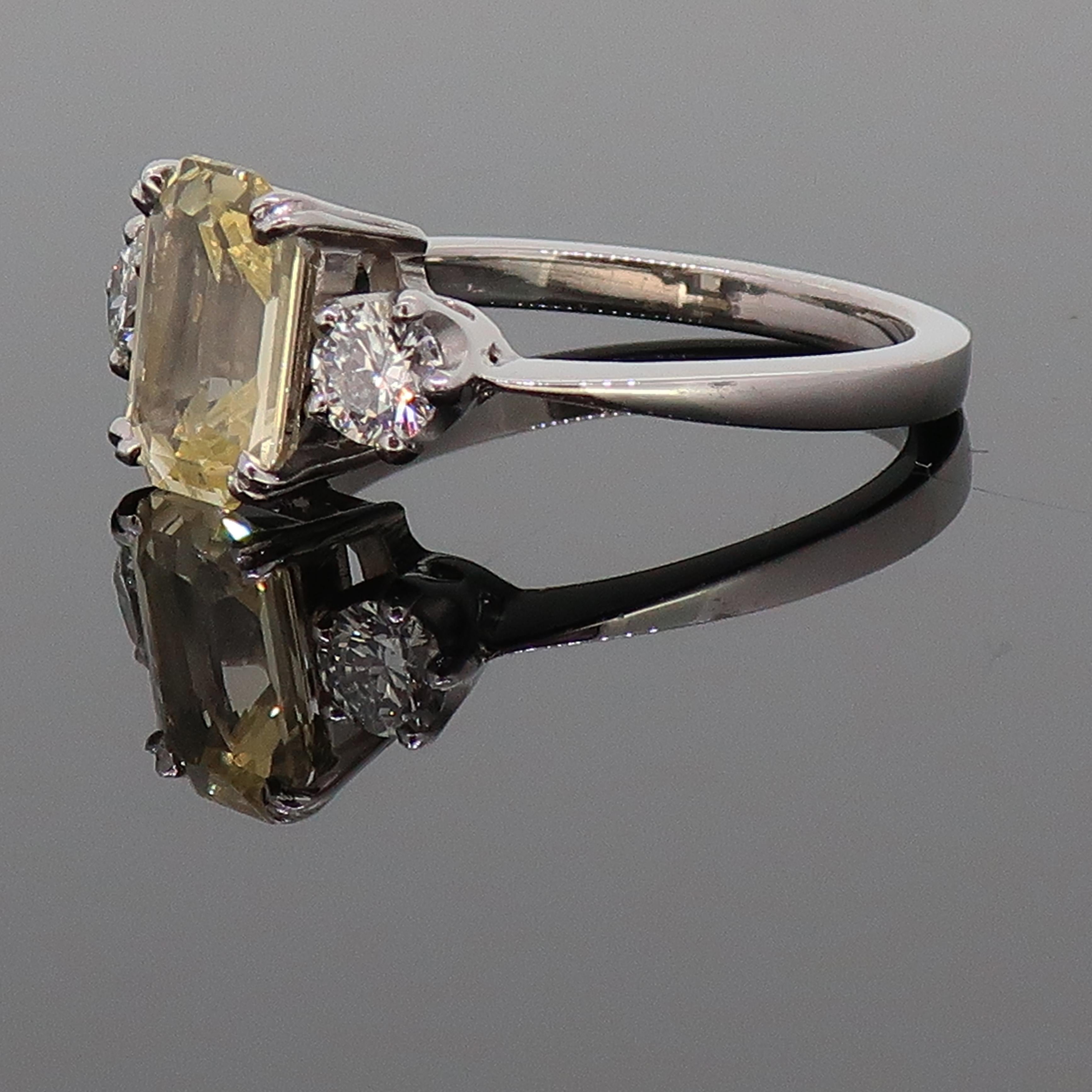 pale yellow stone ring