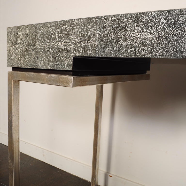 Palecek Faux Shagreen Desk At 1stdibs