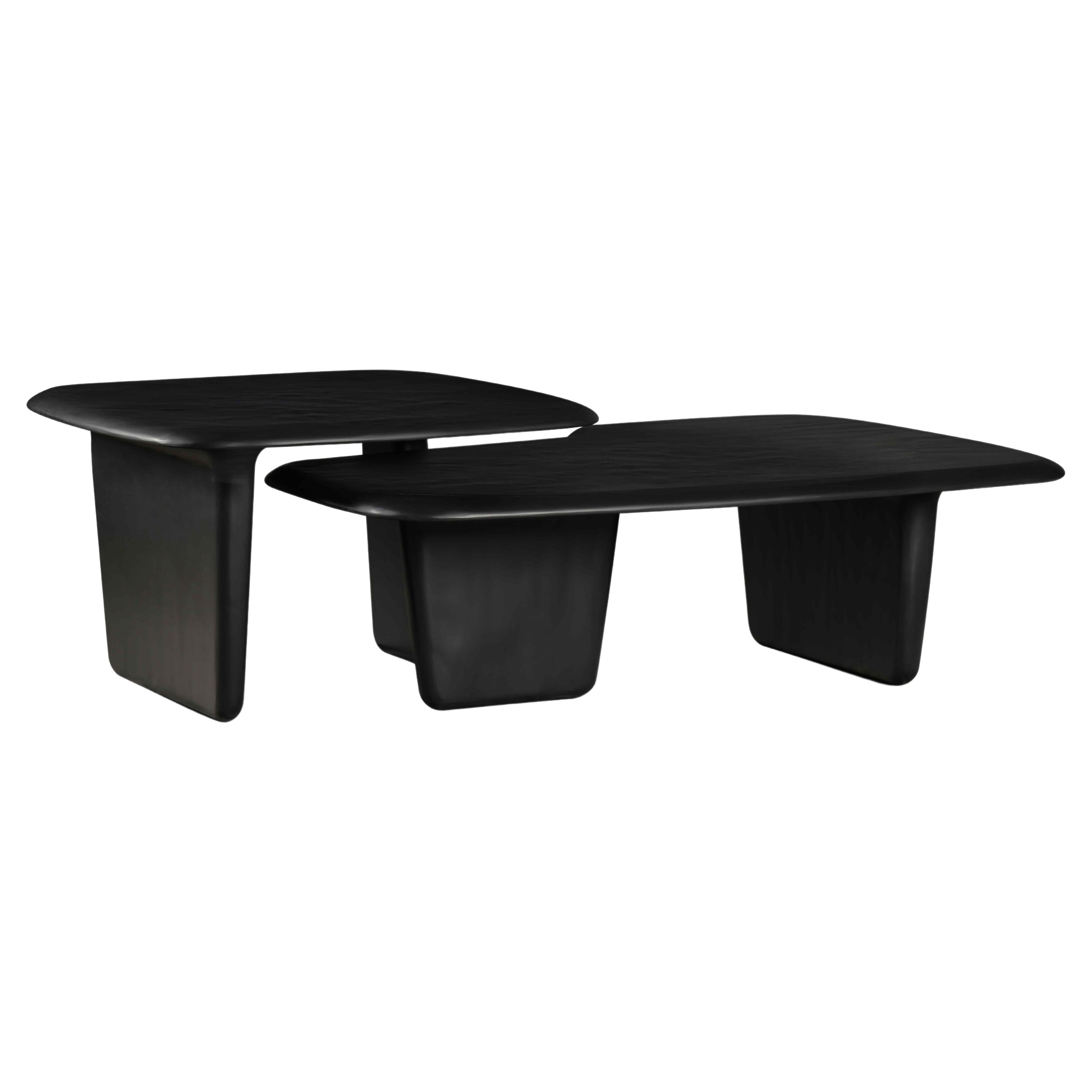 Palermo Cocktail table: 2 mesas entrelazadas con alturas dif. y forma irregular en venta