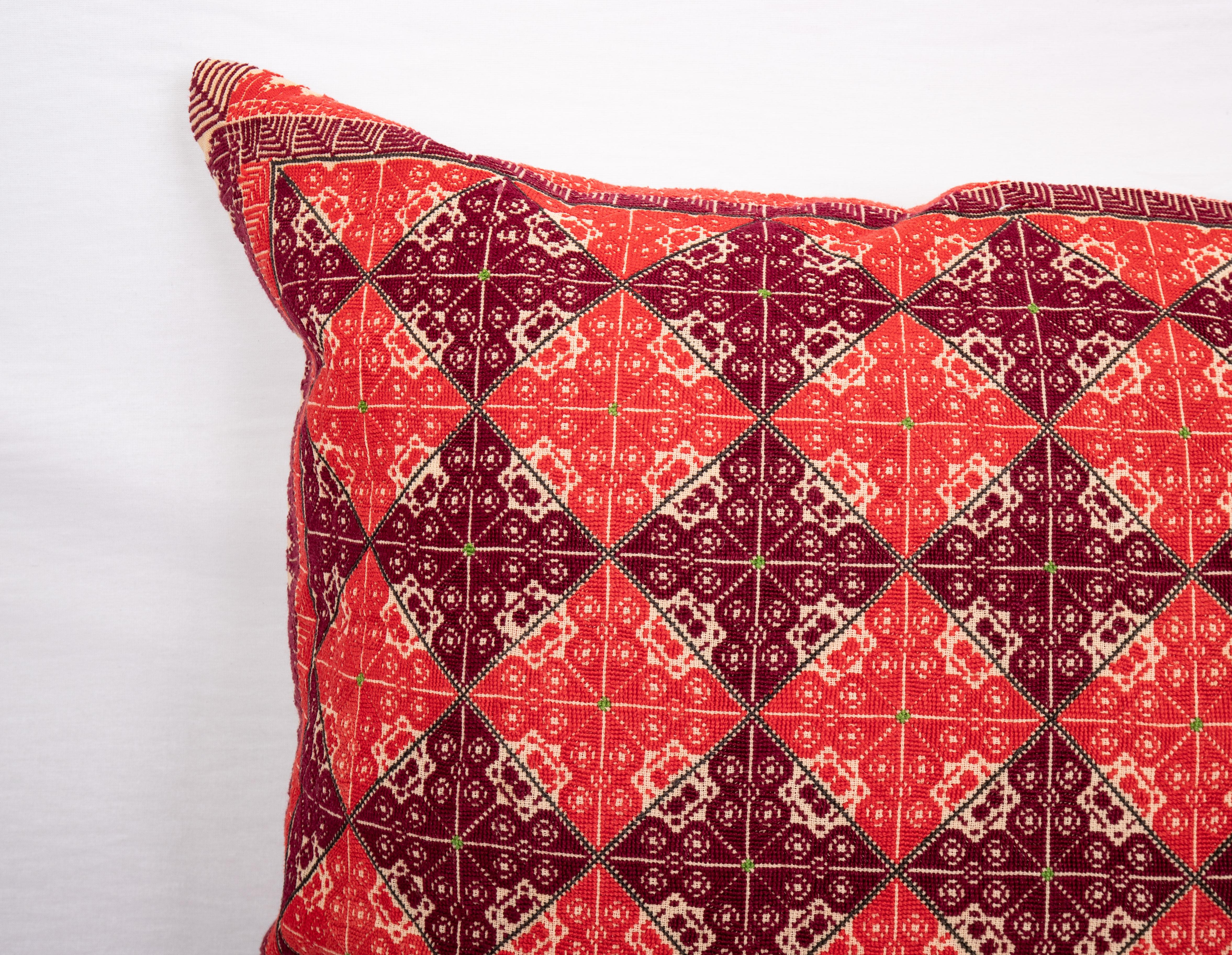 Suzani Palestinian Pillow Cover, Mid 20th C