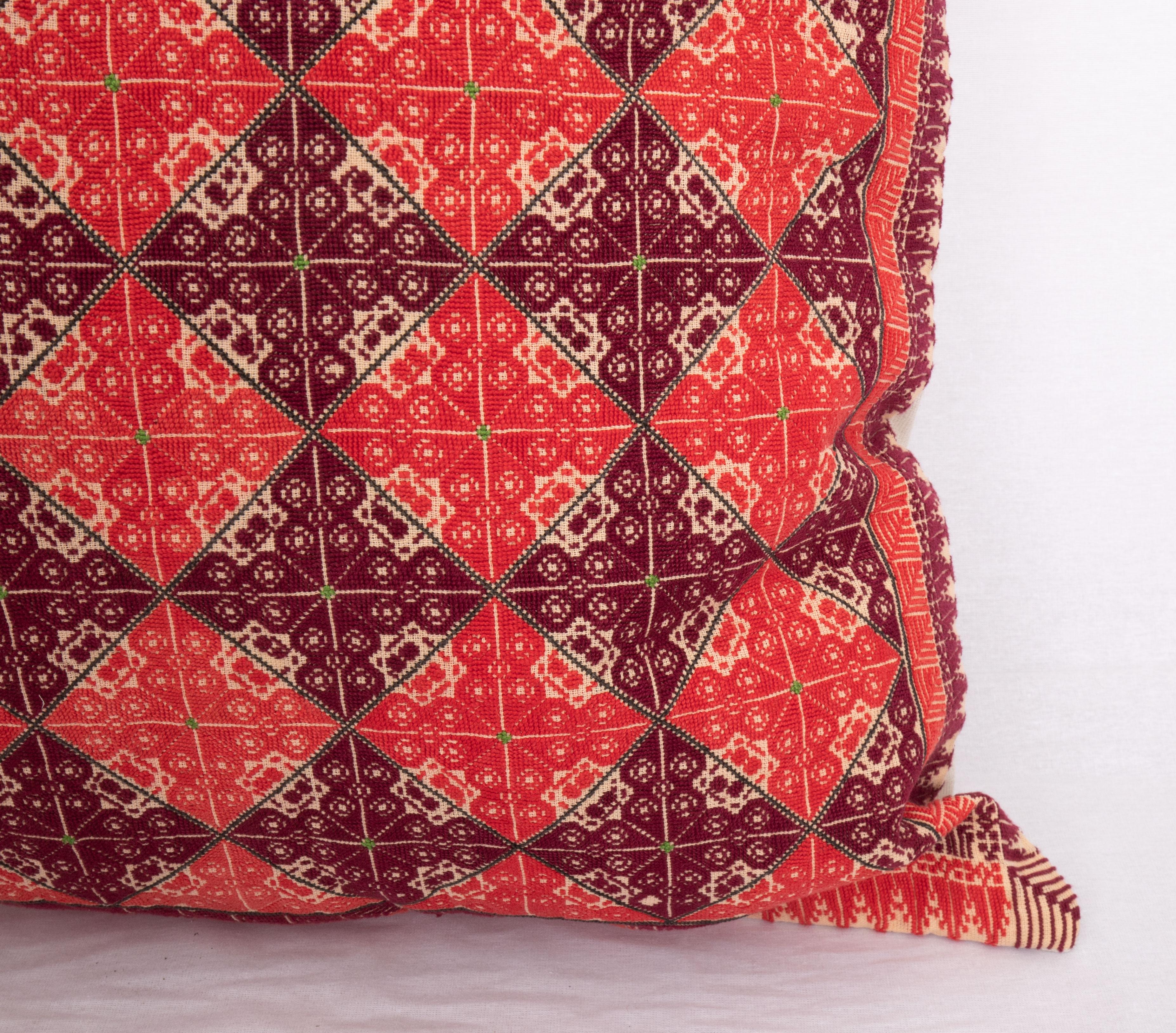 Embroidered Palestinian Pillow Cover, Mid 20th C