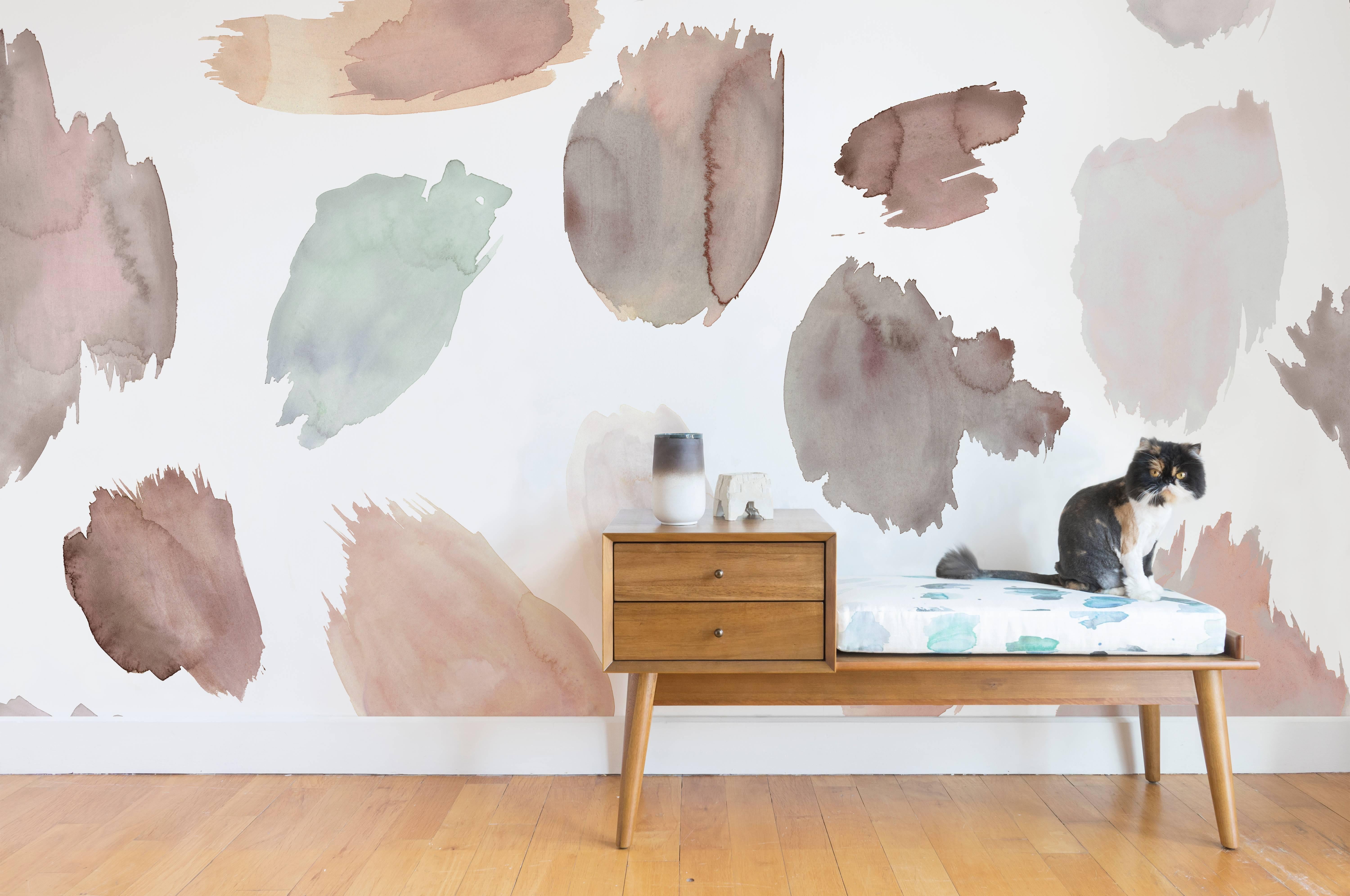 All of our wallpapers are priced by the square foot and are non-repeating custom murals. As a result, each order is laid out and printed to fit the exact dimensions of your wall. The Palette Collection is printed on a commercial grade matte