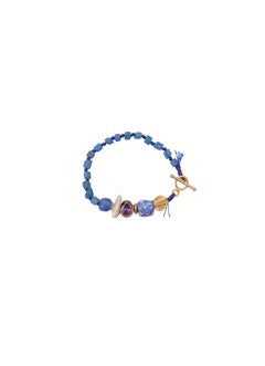 Palette Bracelet in Silk, Vermeil, Zircons & Java Beads by Katerina Makriyianni