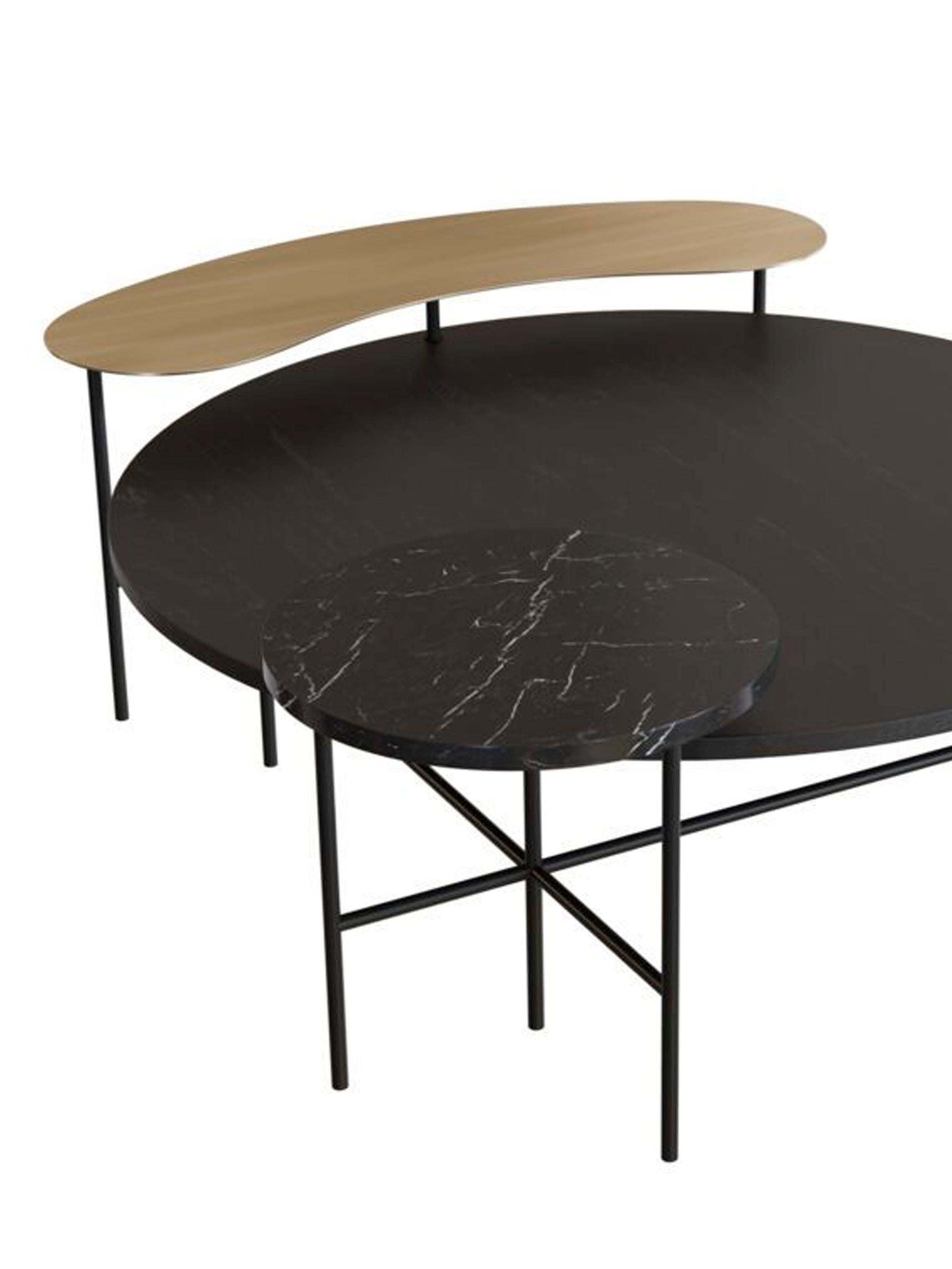 Polish Palette JH25 Black Lacquered Ash Coffee Table by Jaime Hayon for &Tradition For Sale