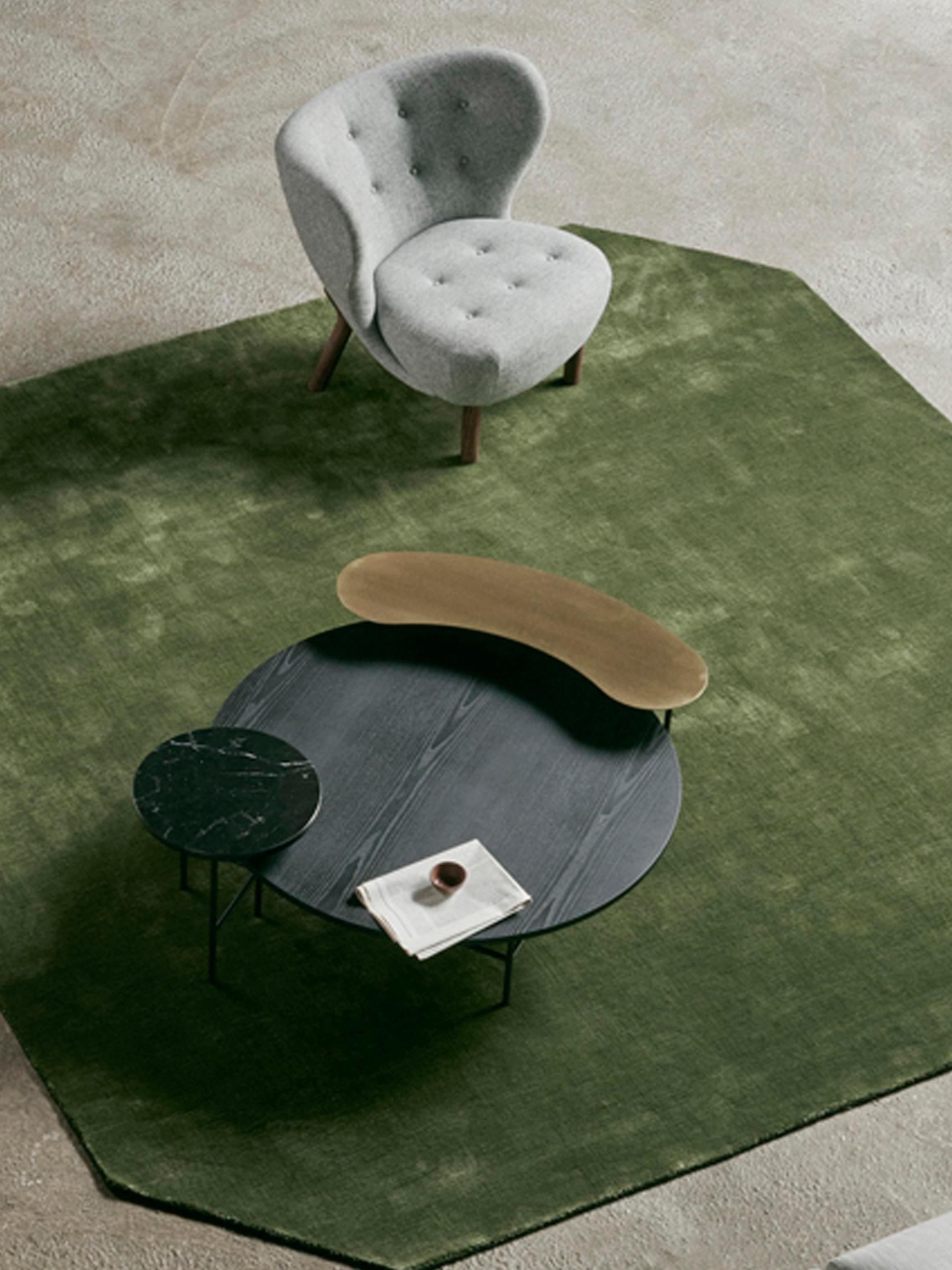 Brass Palette JH25 Black Lacquered Ash Coffee Table by Jaime Hayon for &Tradition For Sale