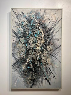 Palette Knife Abstract Painting Framed & Signed