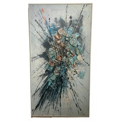 Palette Knife Abstract Painting Framed & Signed