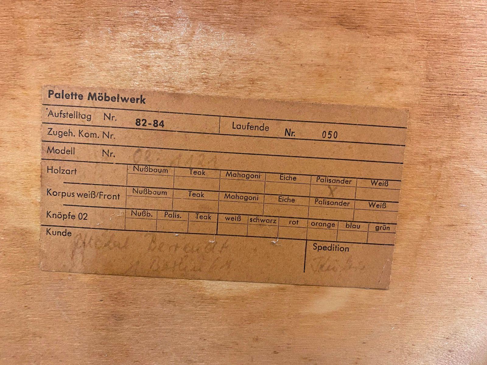 Palette Möbelfabrik Sideboard Midcentury Vintage For Sale 14