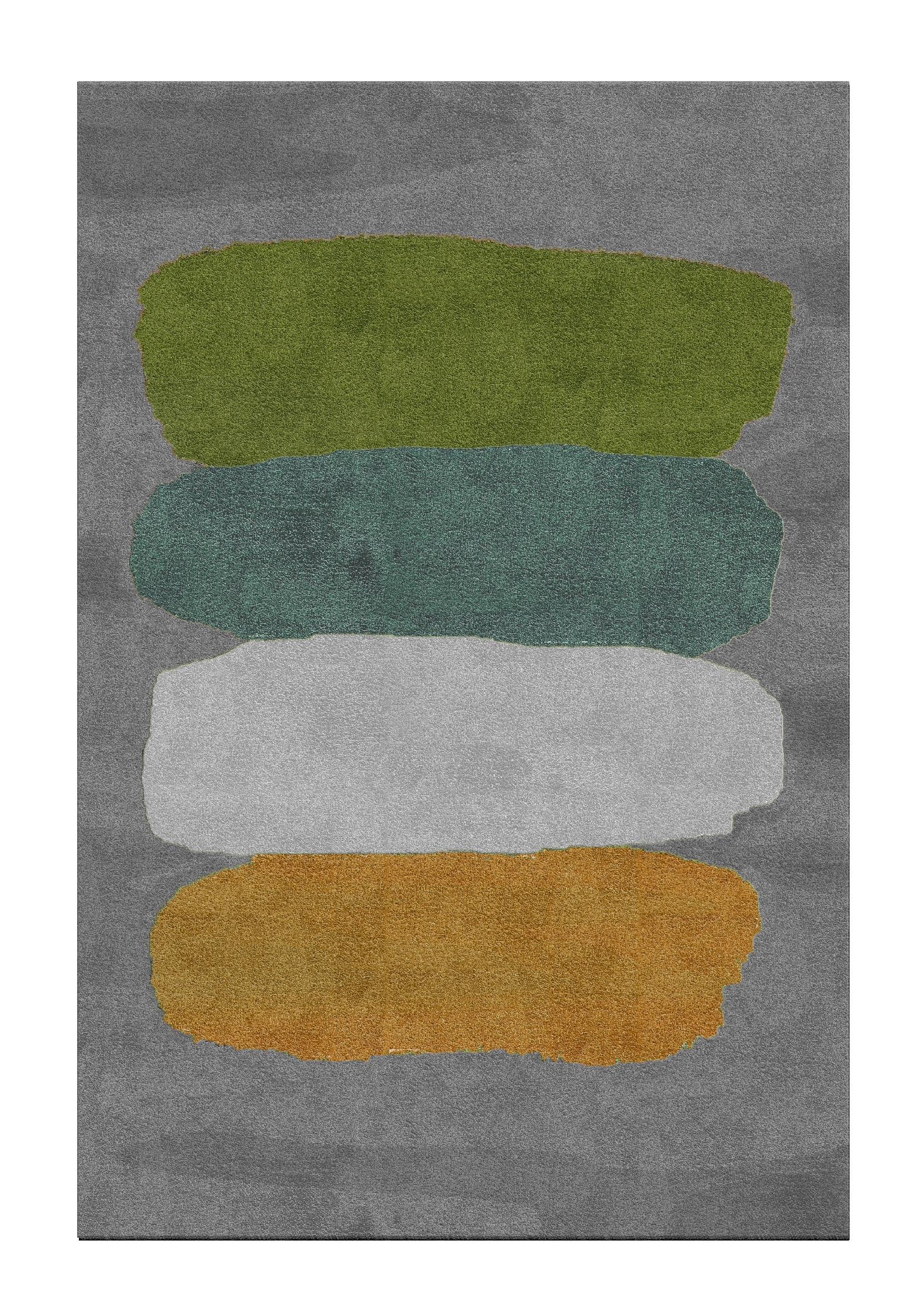 Palette rug I by Sarah Balivo
Dimensions: D 300 x W 200 cm
Materials: viscose, linen
Available in other colors.

The Palette collection drives its inspiration from the interior design world.
Each rug becomes a canvas redefining the interior