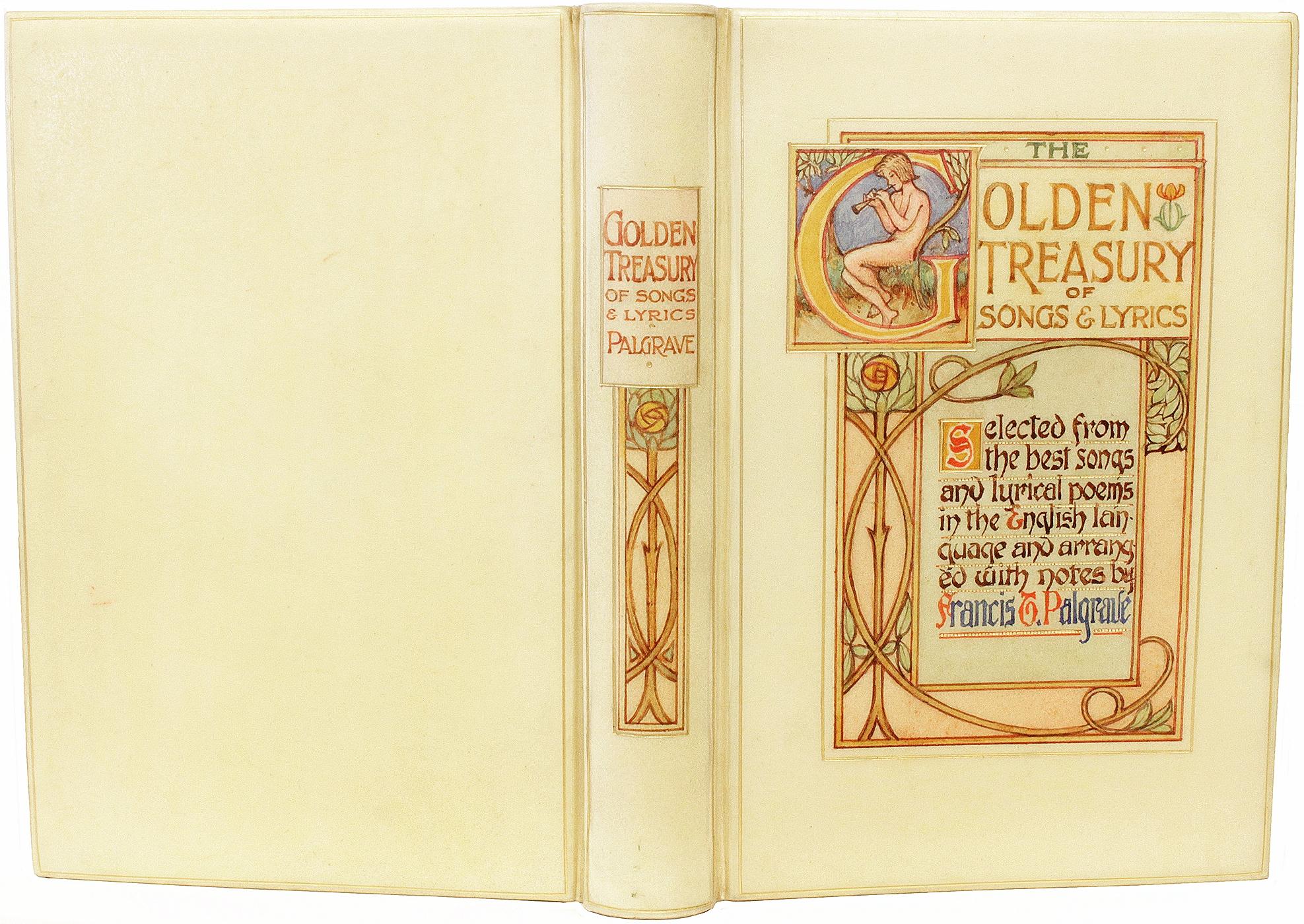 AUTORE: PALGRAVE, Francis T.

TITOLO: Il Tesoro d'oro.

EDITORE: Londra: Macmillan & Co., 1908.

DESCRIZIONE: LA SERIE DEL TESORO D'ORO RIVISTA E AMPLIATA. 1 vol, 6-3/8