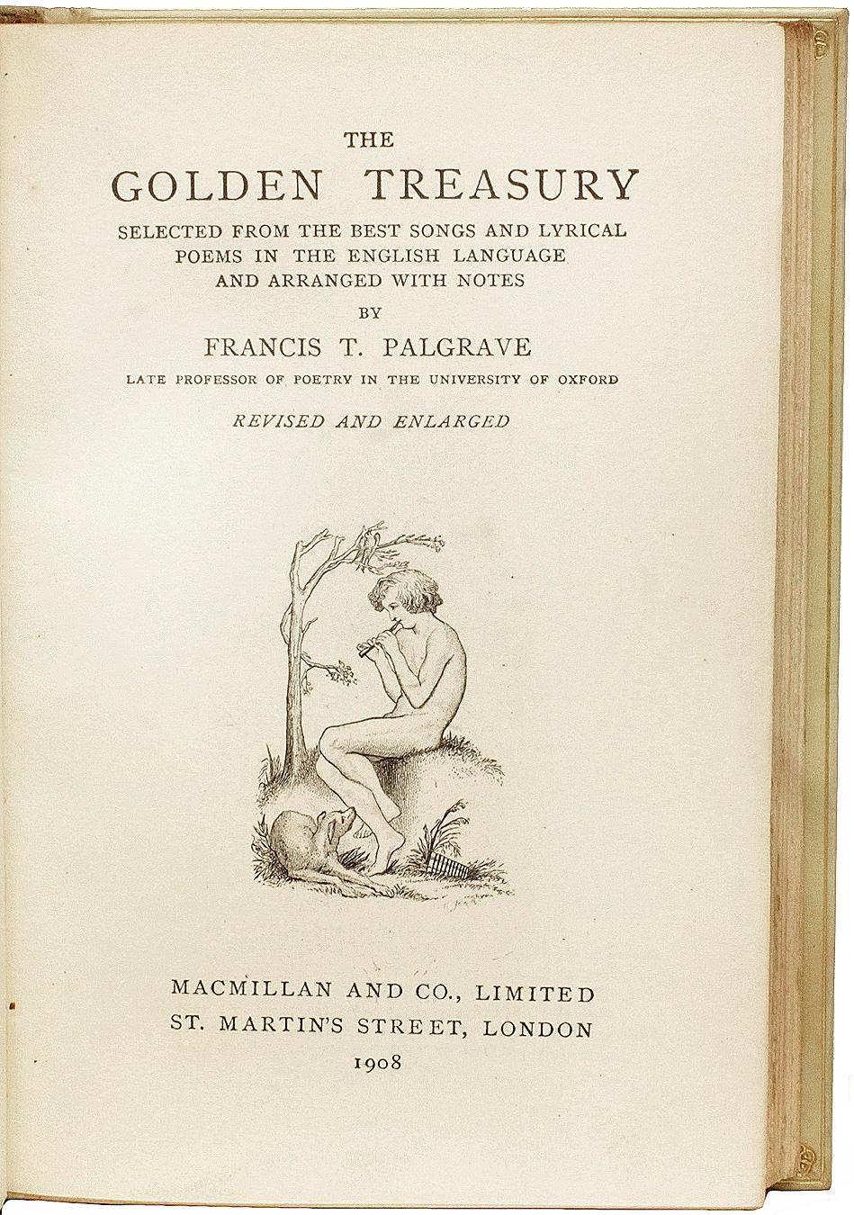PALGRAVE. Il Tesoro d'Oro - Rilegatura VELLUCENTE - rilegata da CEDRIC CHIVERS! In condizioni buone in vendita a Hillsborough, NJ