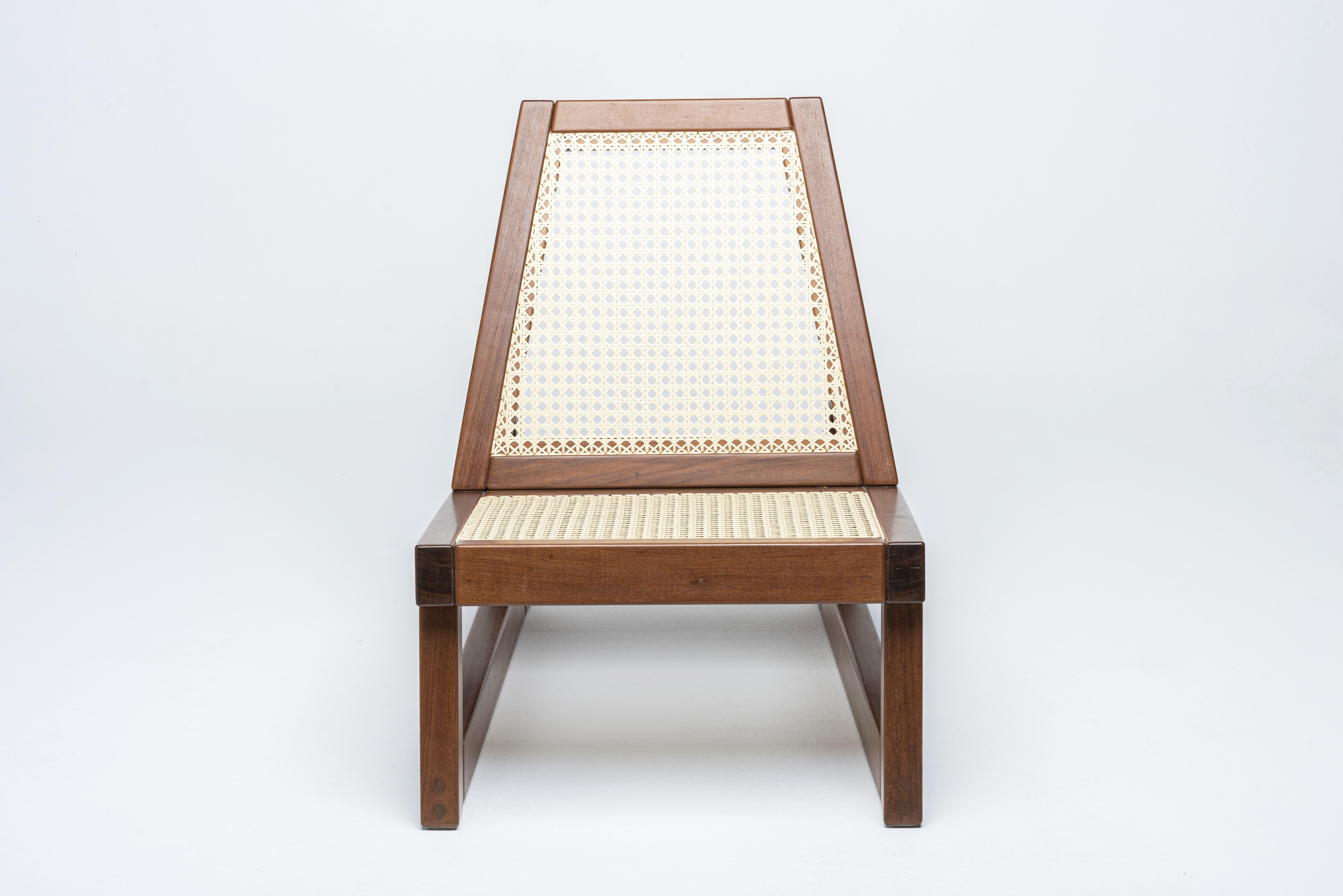 Brazilian Palhinha Armchair - 2024, Wood and Cane Weave - by Zanini de Zanine