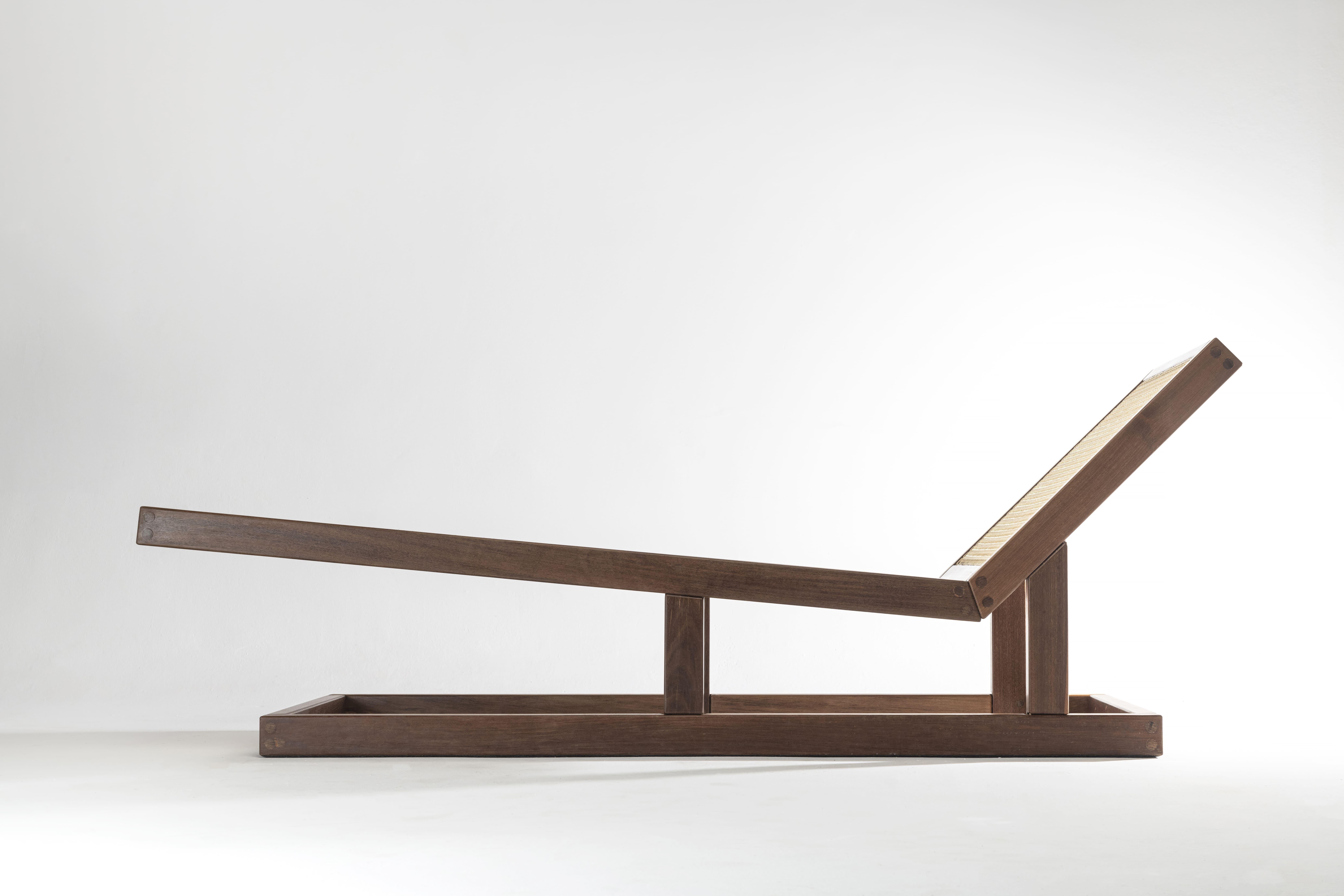Chaise longue Palhinha - 2024, Wood et Canne tressée - par Zanini de Zanine Neuf - En vente à Belo Horizonte, BR