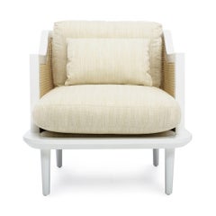 Palisades Accent Chair II in Cloud White & Vanilla by Innova Luxuxy Group