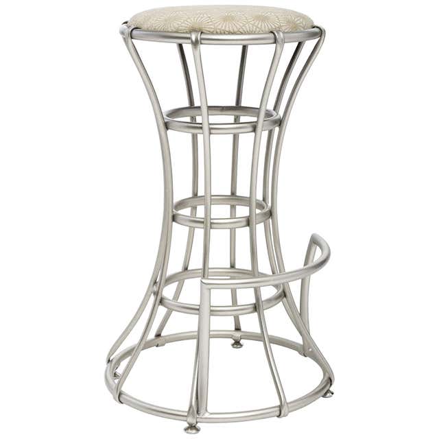 Tappo Silver Bar Stool by NOOII For Sale at 1stDibs