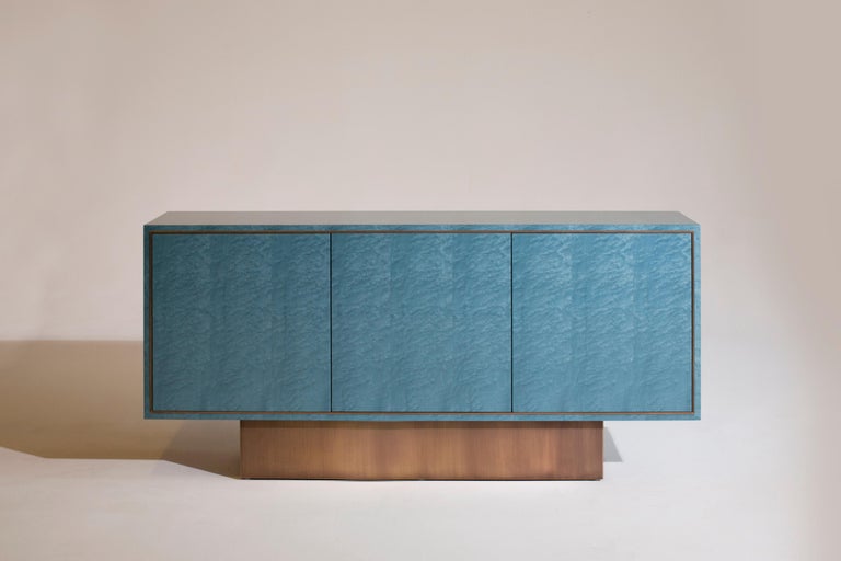 Davidson S 70s Inspired Palisades Side Cabinet In Turquoise And