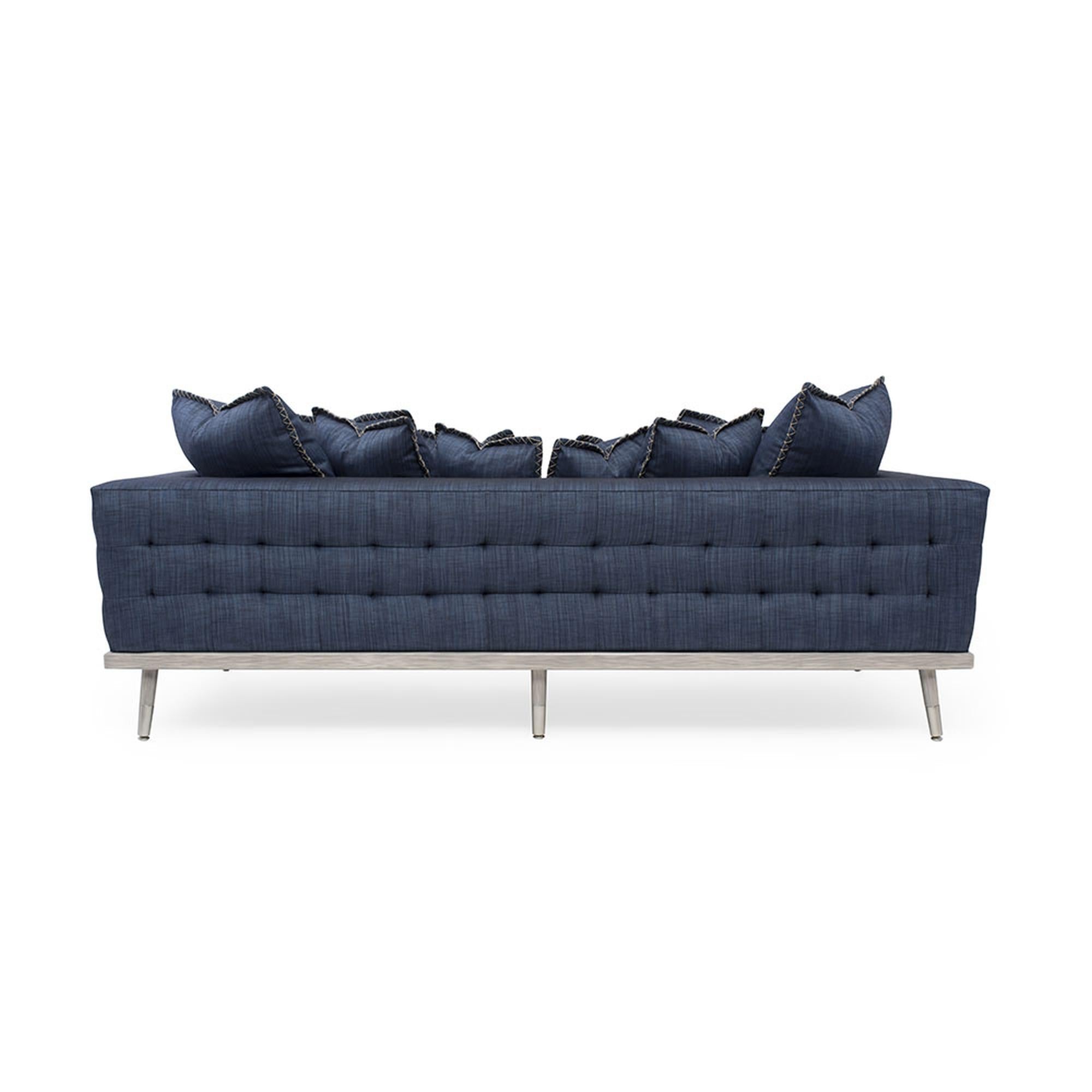 Palisades Sofa in Steingrau und Indigo von Innova Luxuxy Group (Moderne) im Angebot