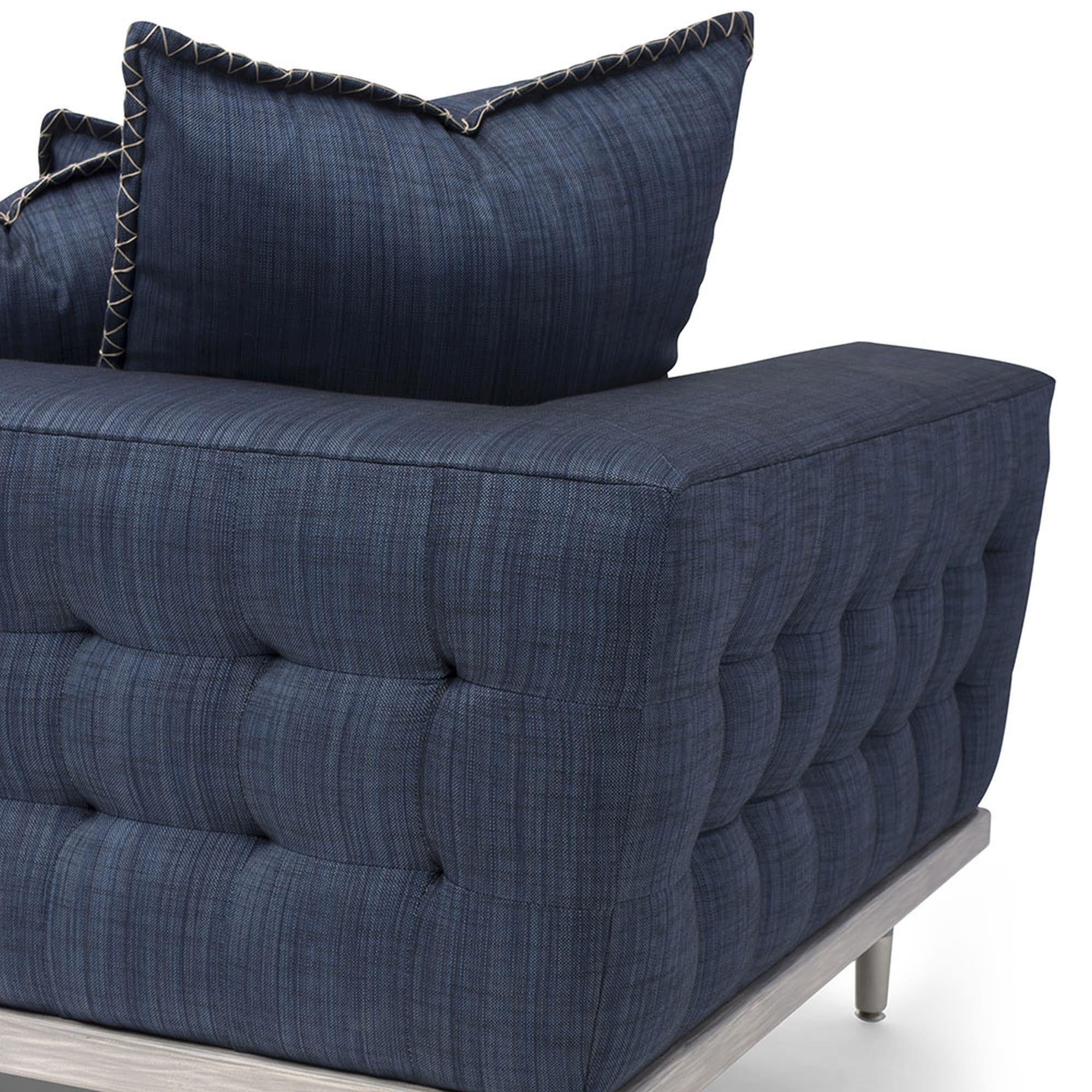 Palisades Sofa in Steingrau und Indigo von Innova Luxuxy Group (Mexikanisch) im Angebot