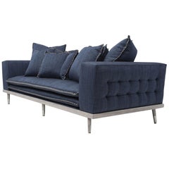 Palisades Sofa in Stone Gray and Indigo by Innova Luxuxy Group