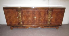 Palisander Art Deco Cabinet with Exotic Inlay, Jules Leleu