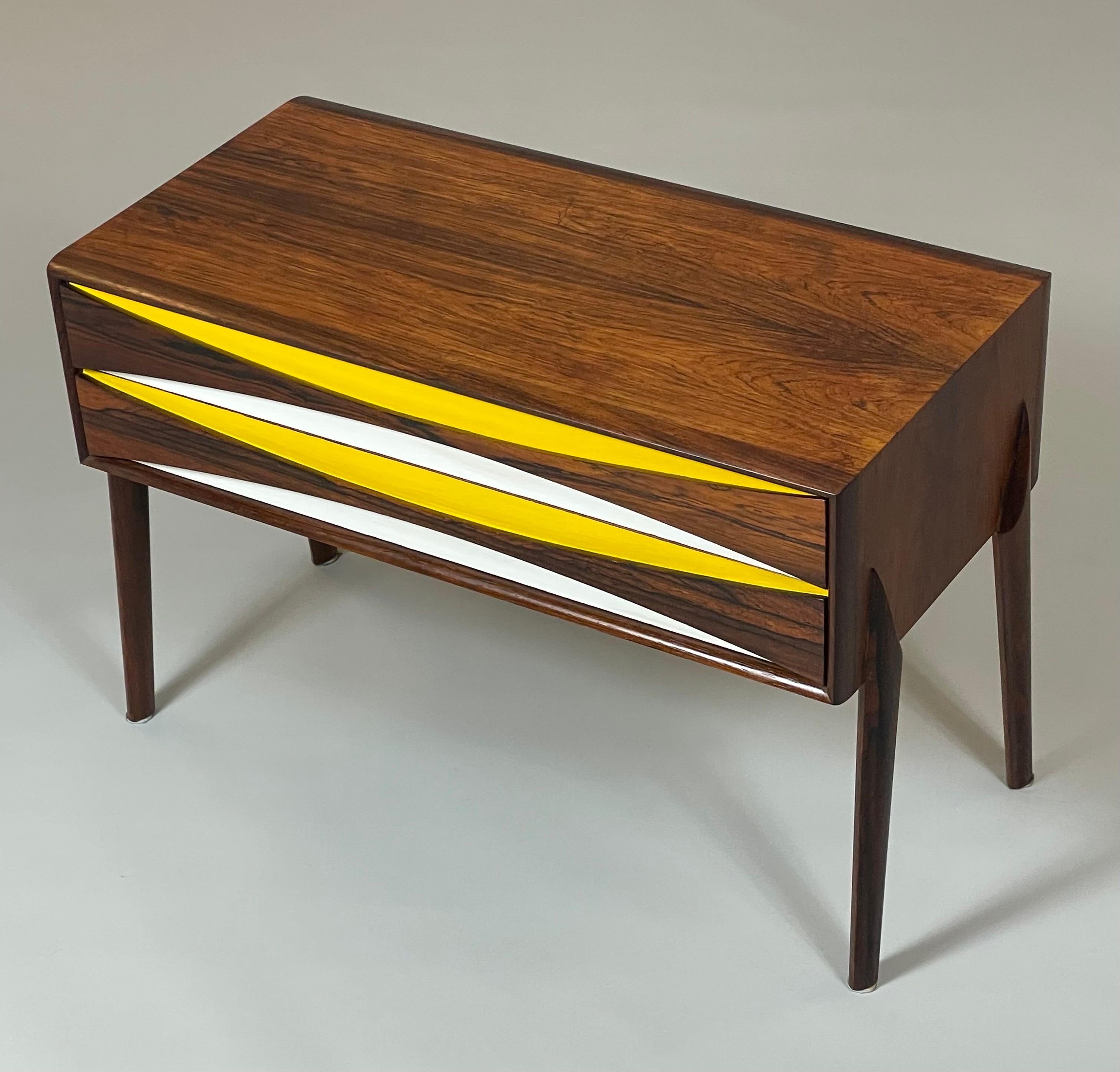 Mid-Century Modern Palisander beside chest by Niels Clausen for N.C. Møbler For Sale