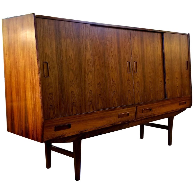 Palisander Modern Credenza / Dry Bar by Borge at 1stDibs