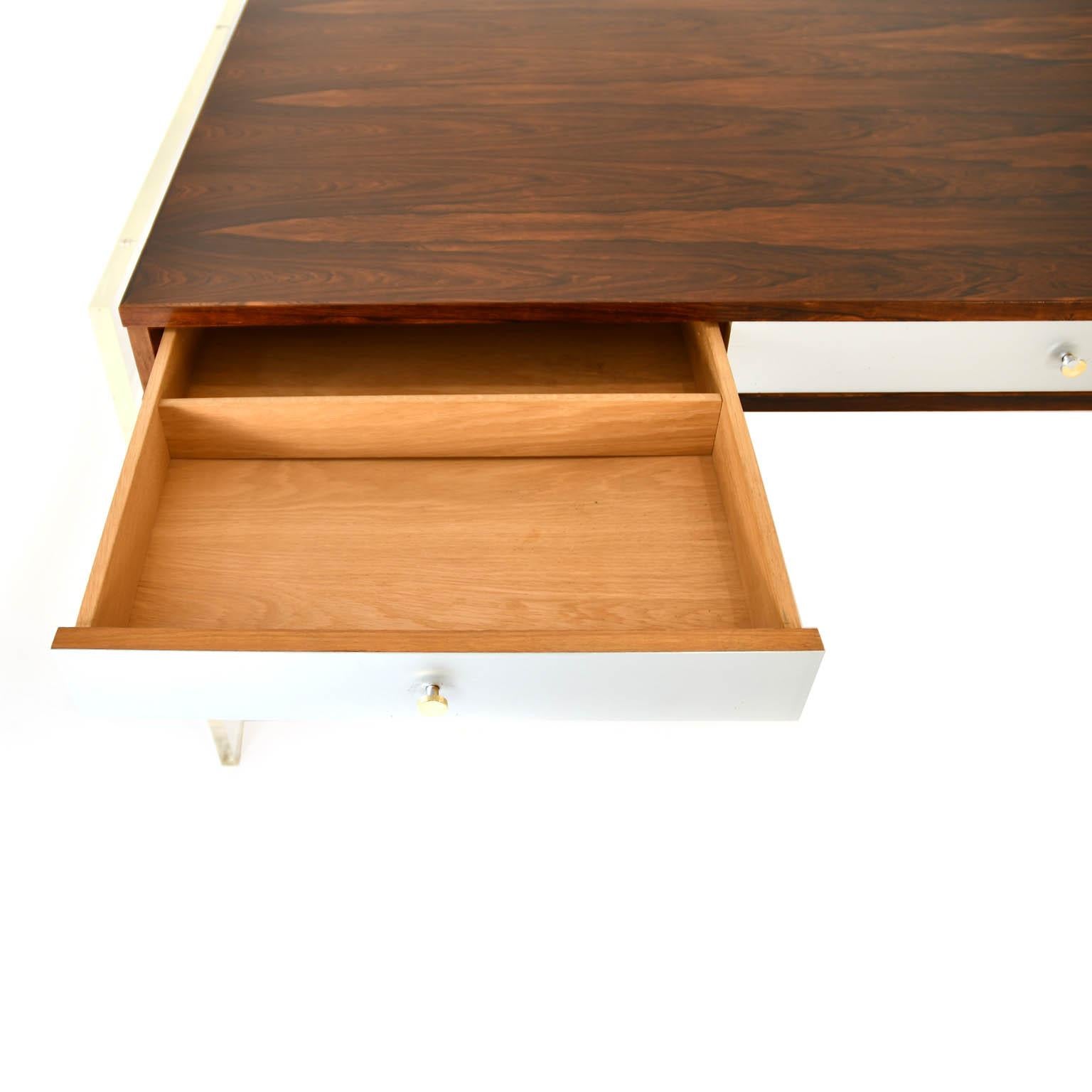 Palisander Desk Mid-Century Plexiglass Poul Nørreklit, Denmark, 1970 6