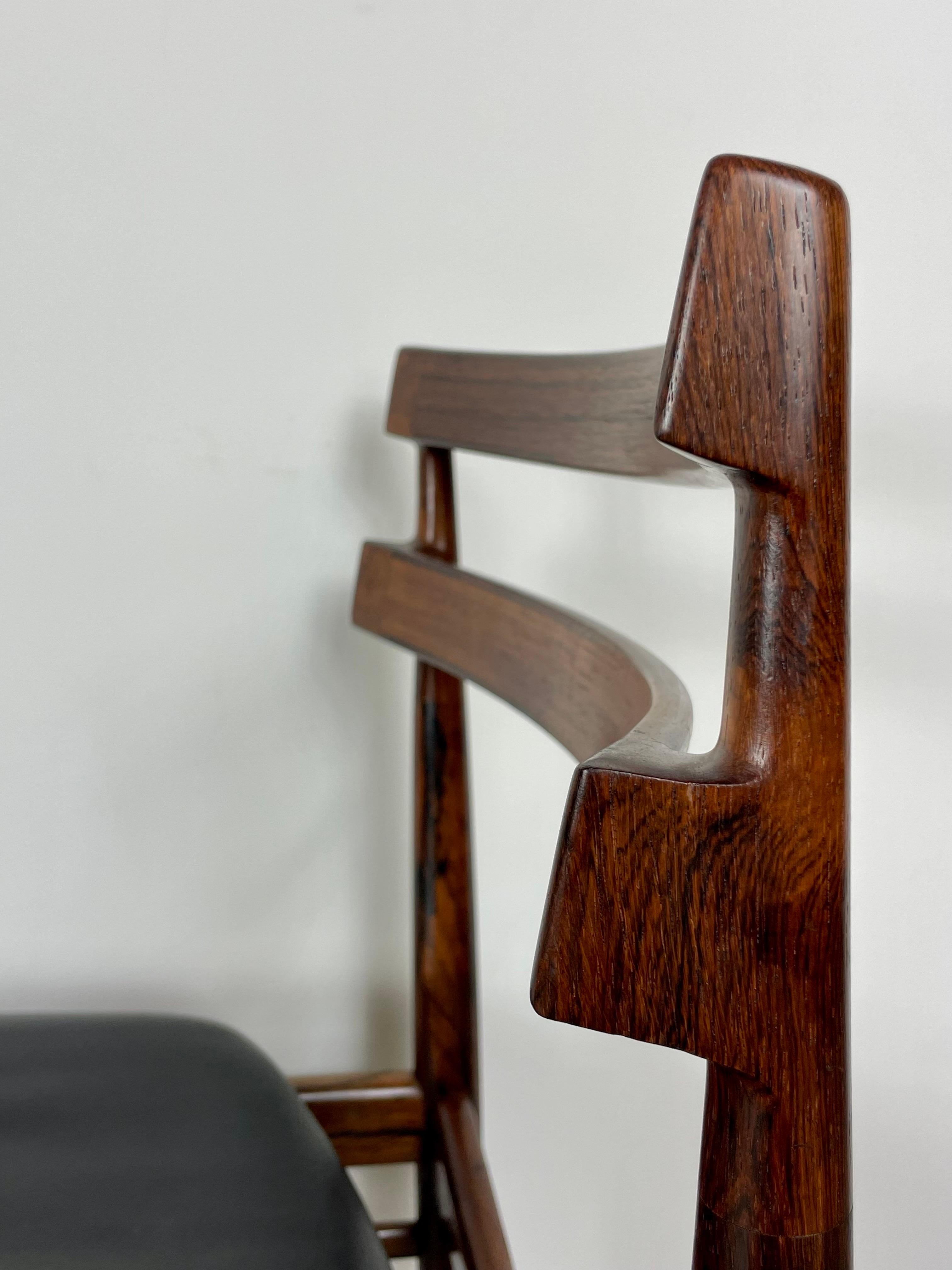 20th Century Palisander Dining Chairs by Henry Rosengren for Brande Møbelfabrik 1950s Denmark For Sale