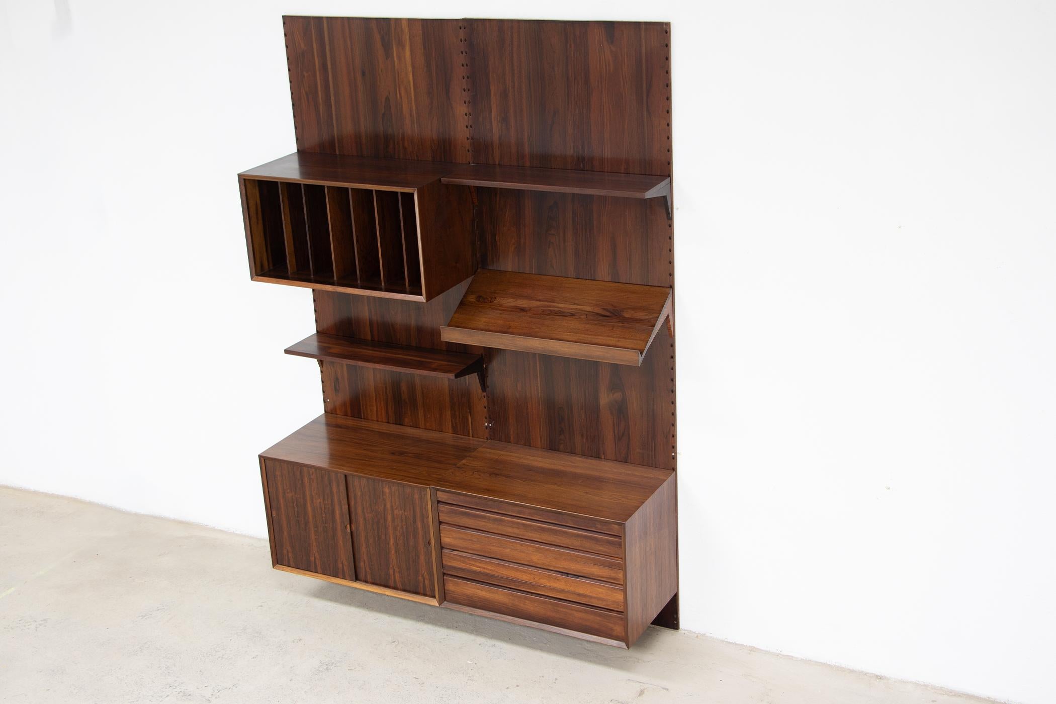 Palisander Poul Cadovius wall unit for Cado 1960's For Sale 4