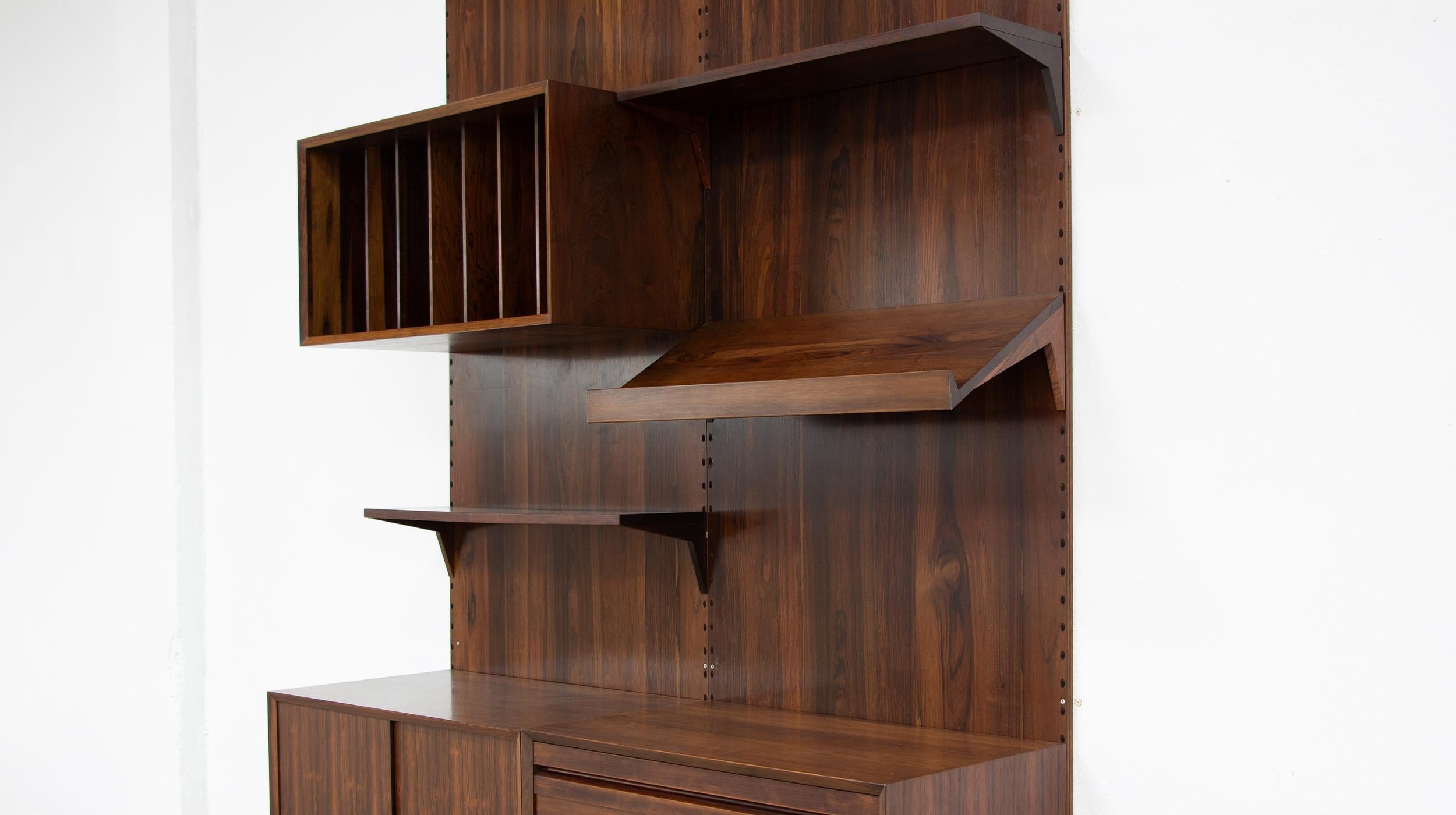 Palisander Poul Cadovius wall unit for Cado 1960's For Sale 2