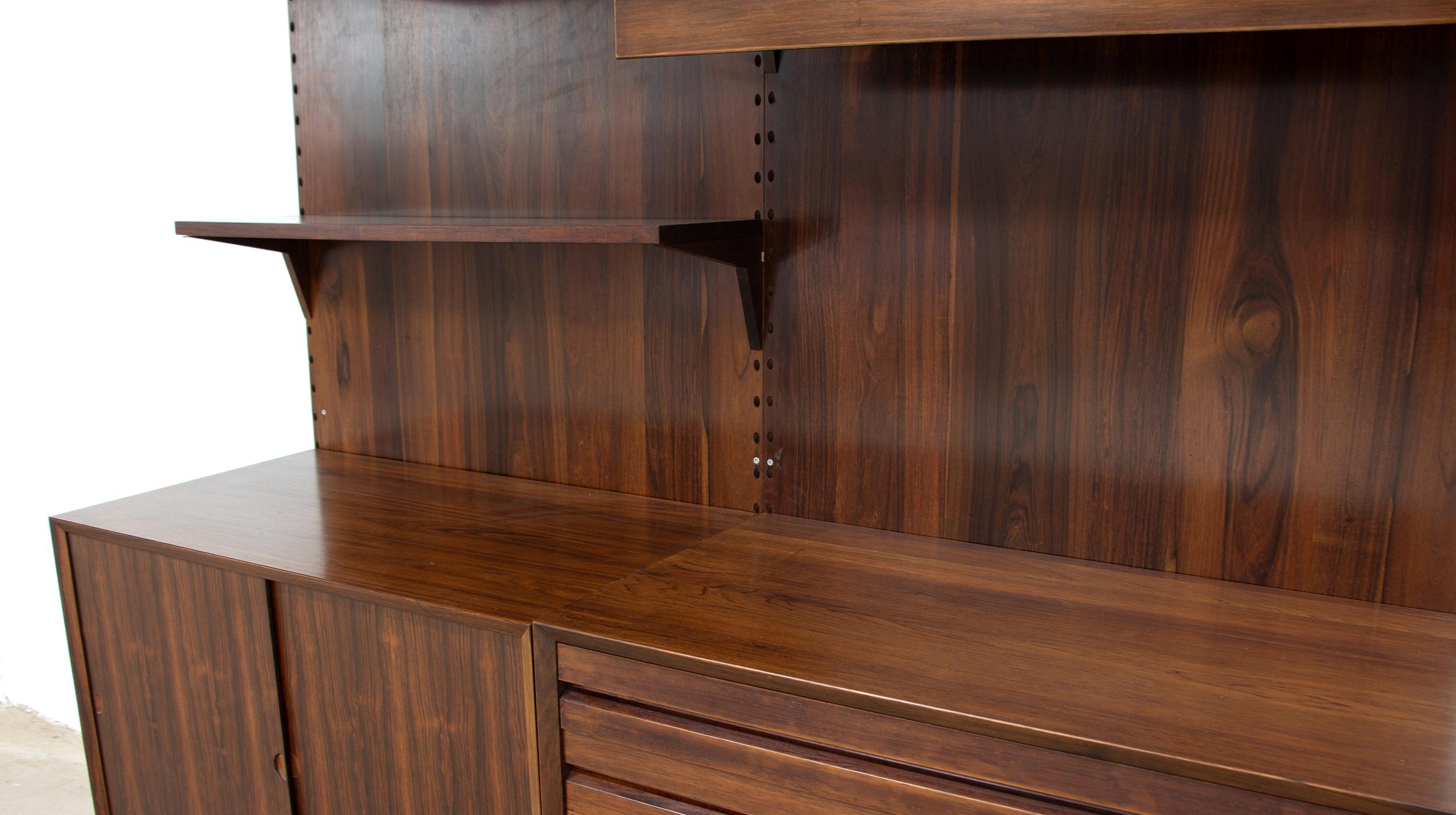 Palisander Poul Cadovius wall unit for Cado 1960's For Sale 3