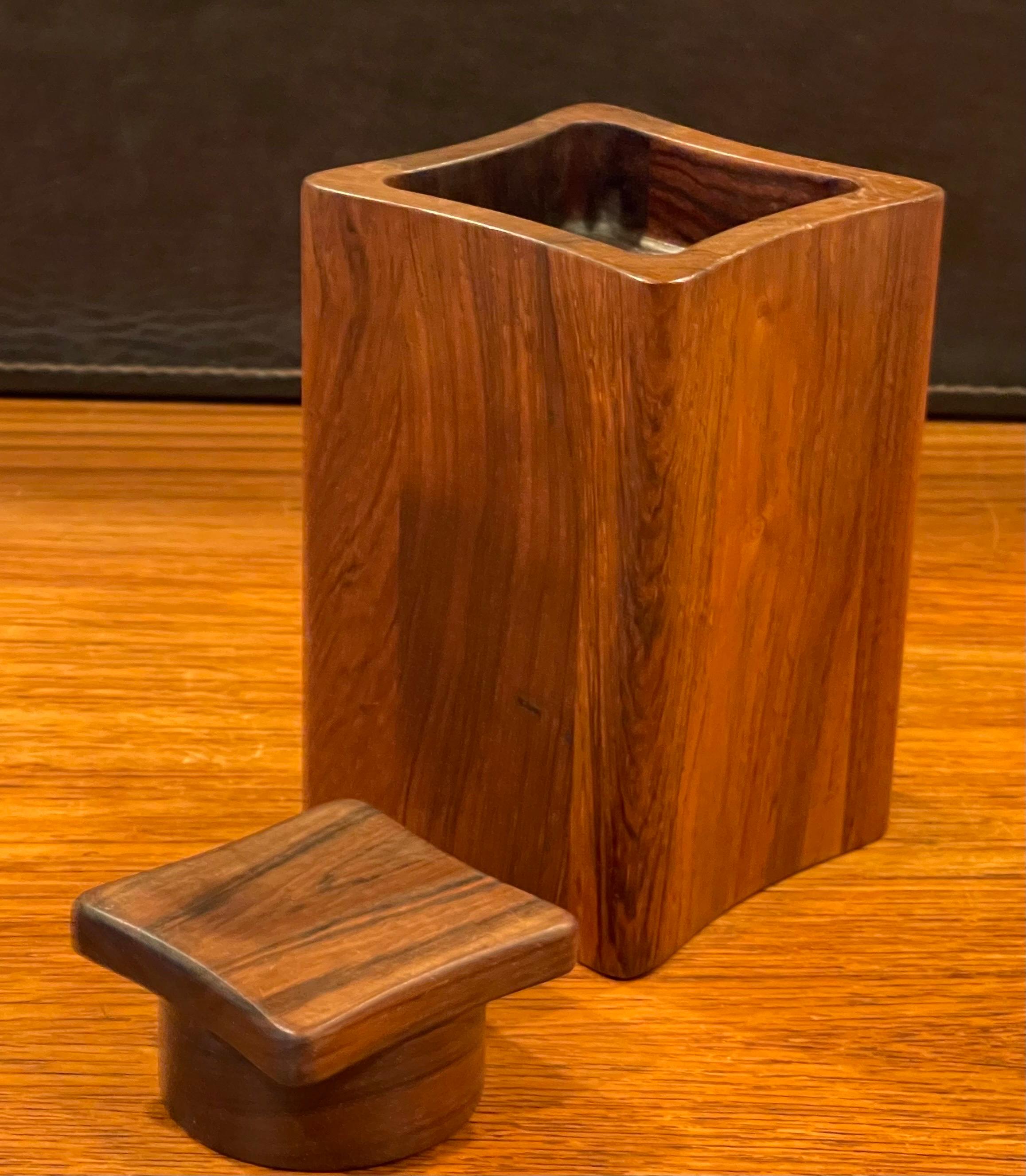 Palisander & Rosewood Box / Humidor by Jens Quistgaard for Dansk Rare Woods In Good Condition For Sale In San Diego, CA