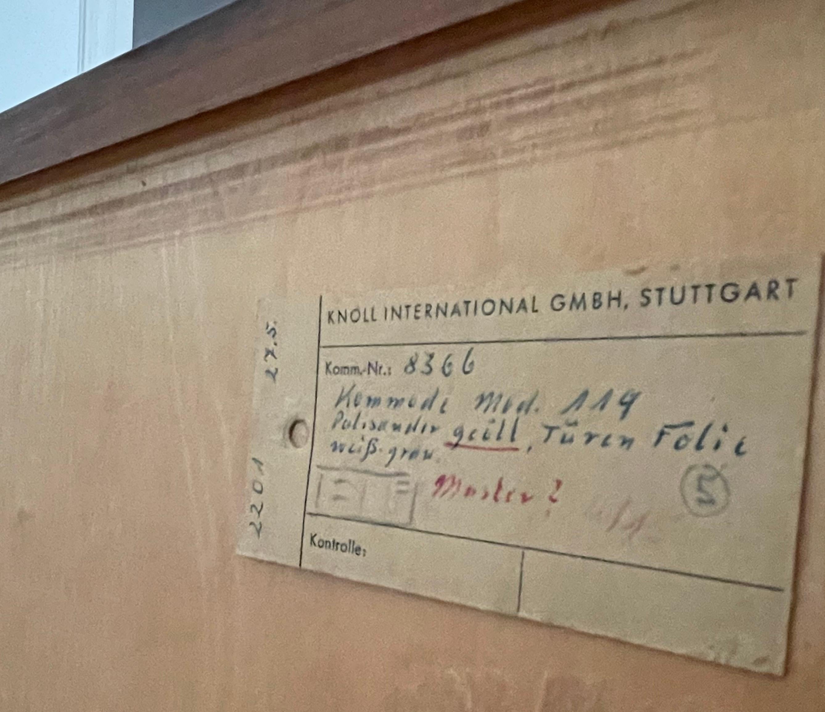 Palisander-Sideboard 114 von Florance Knoll, 1940er Jahre (Deutsch) im Angebot