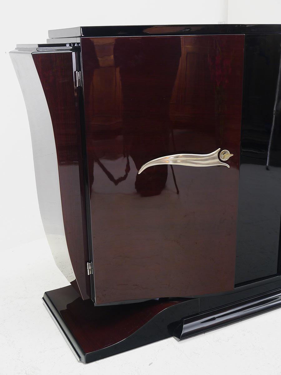 Mid-20th Century Palisander Sideboard Art Deco French High Gloss Lacquered, circa 1930