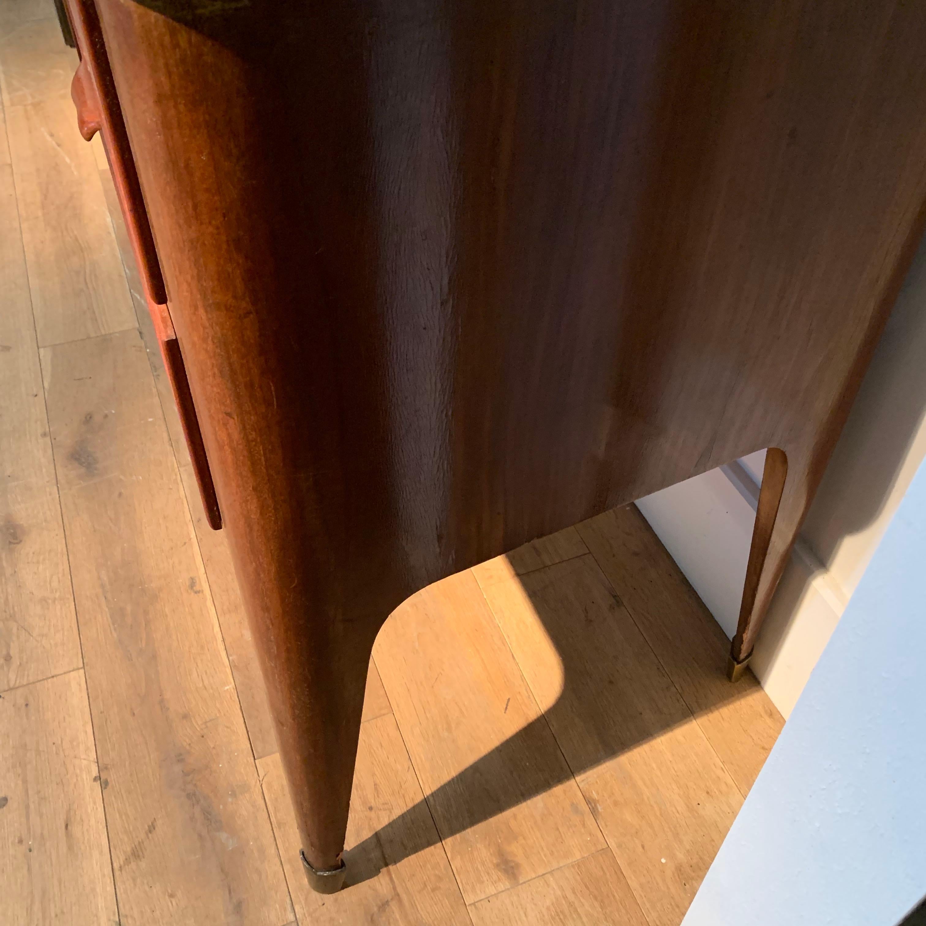 Italian Paolo Buffa  Palisander Wood, Marble-Top, Four Drawer Credenza, 1940s 2