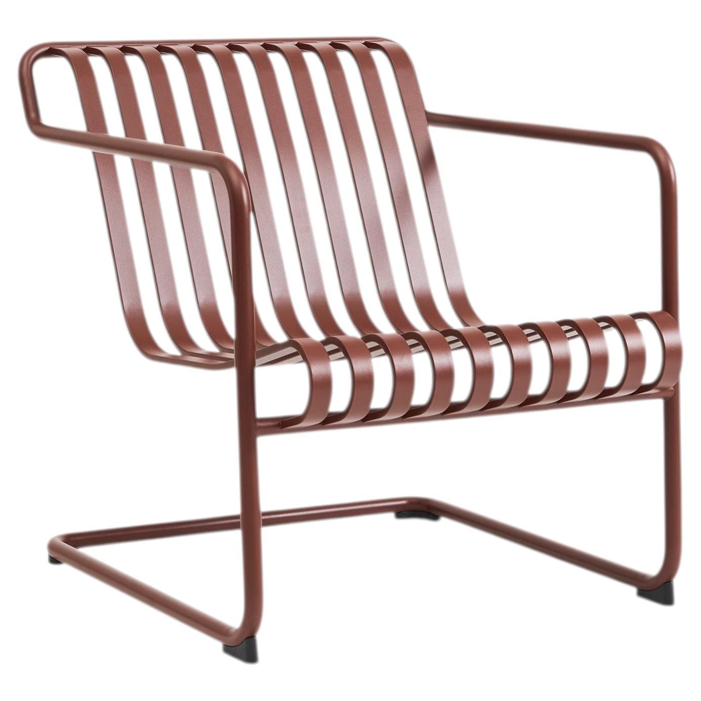 Palissade Freischwingender Loungesessel Niedrig, Roter Eisenstahl, von Ronan Bouroullec im Angebot