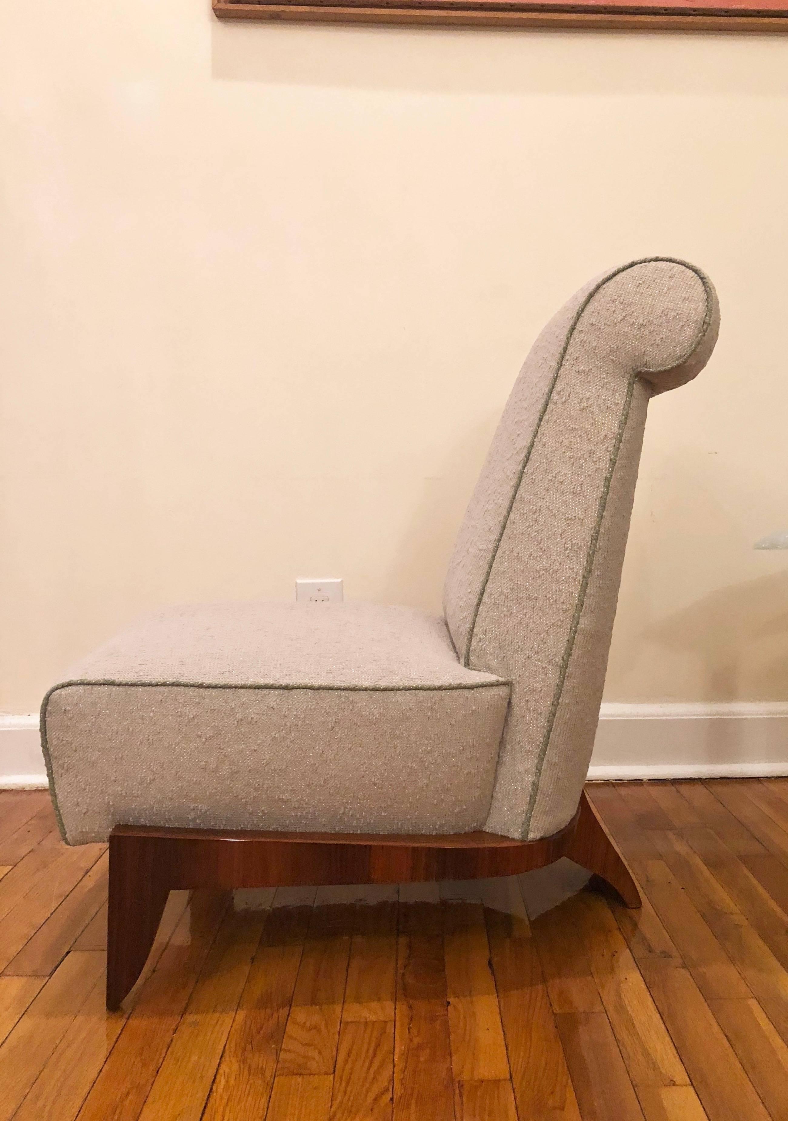 Palissandre Chaise by Maison Dominique, France, circa 1935 In Good Condition In Jersey City, NJ