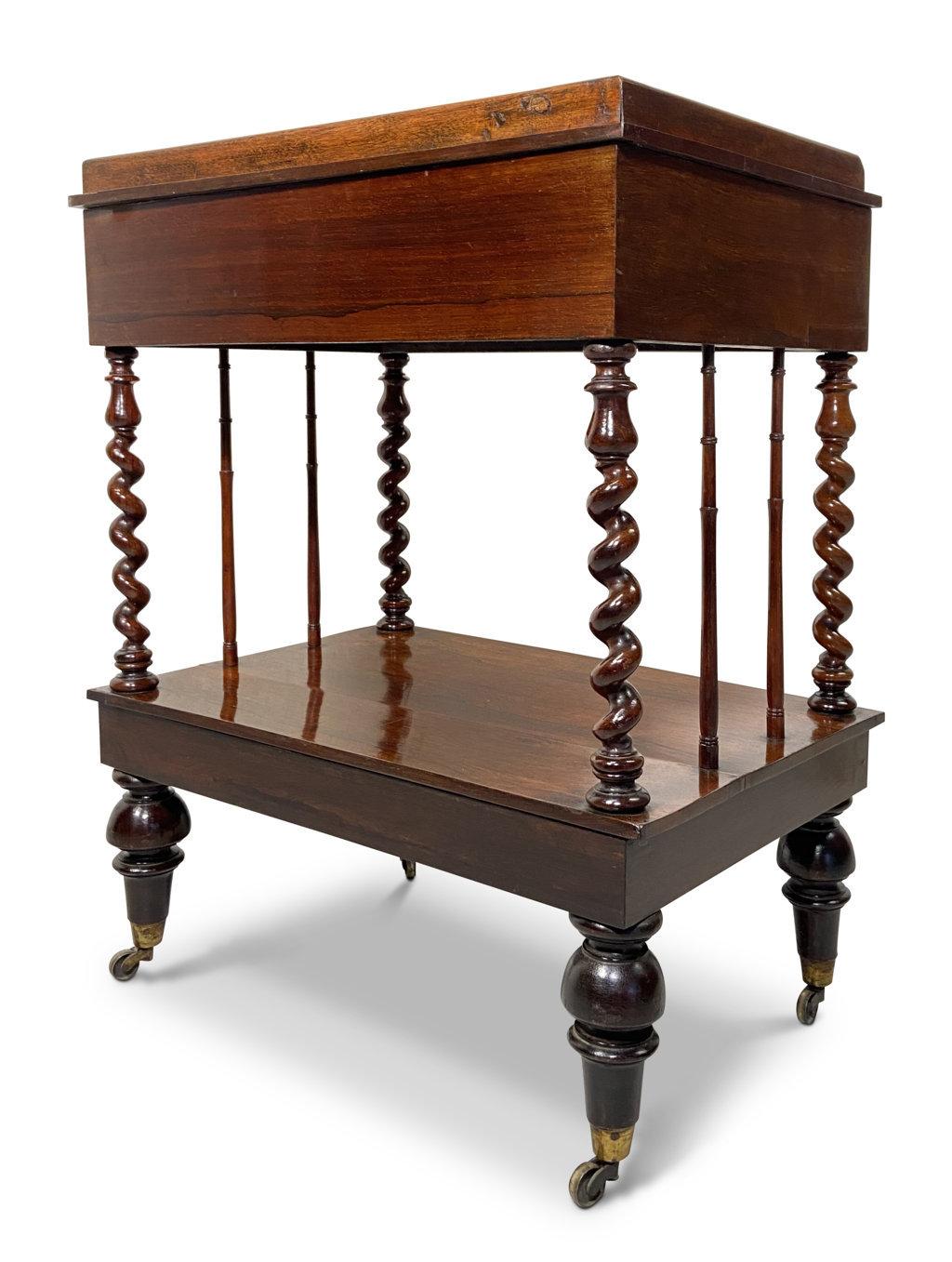 Palissandre Two Tier Side Table, France, 19th Century In Good Condition In New York, NY