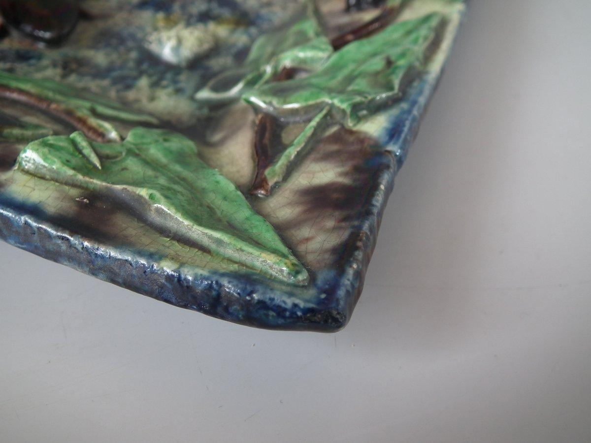 Palissy Rectangular Snake Wall Plaque 5
