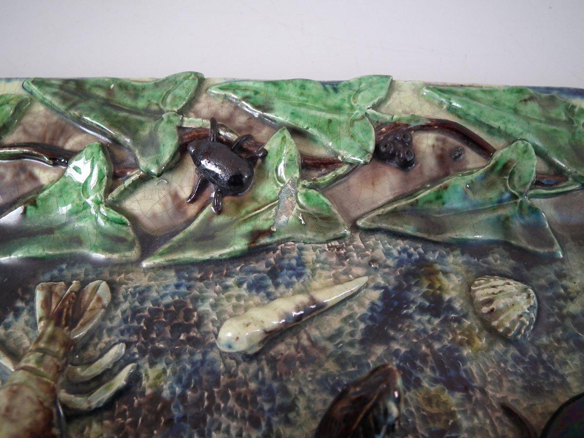 Palissy Rectangular Snake Wall Plaque 1