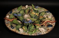 Caricatore Trompe L'Oeil in ceramica maiolica Palissy Ware di Christine Viennet