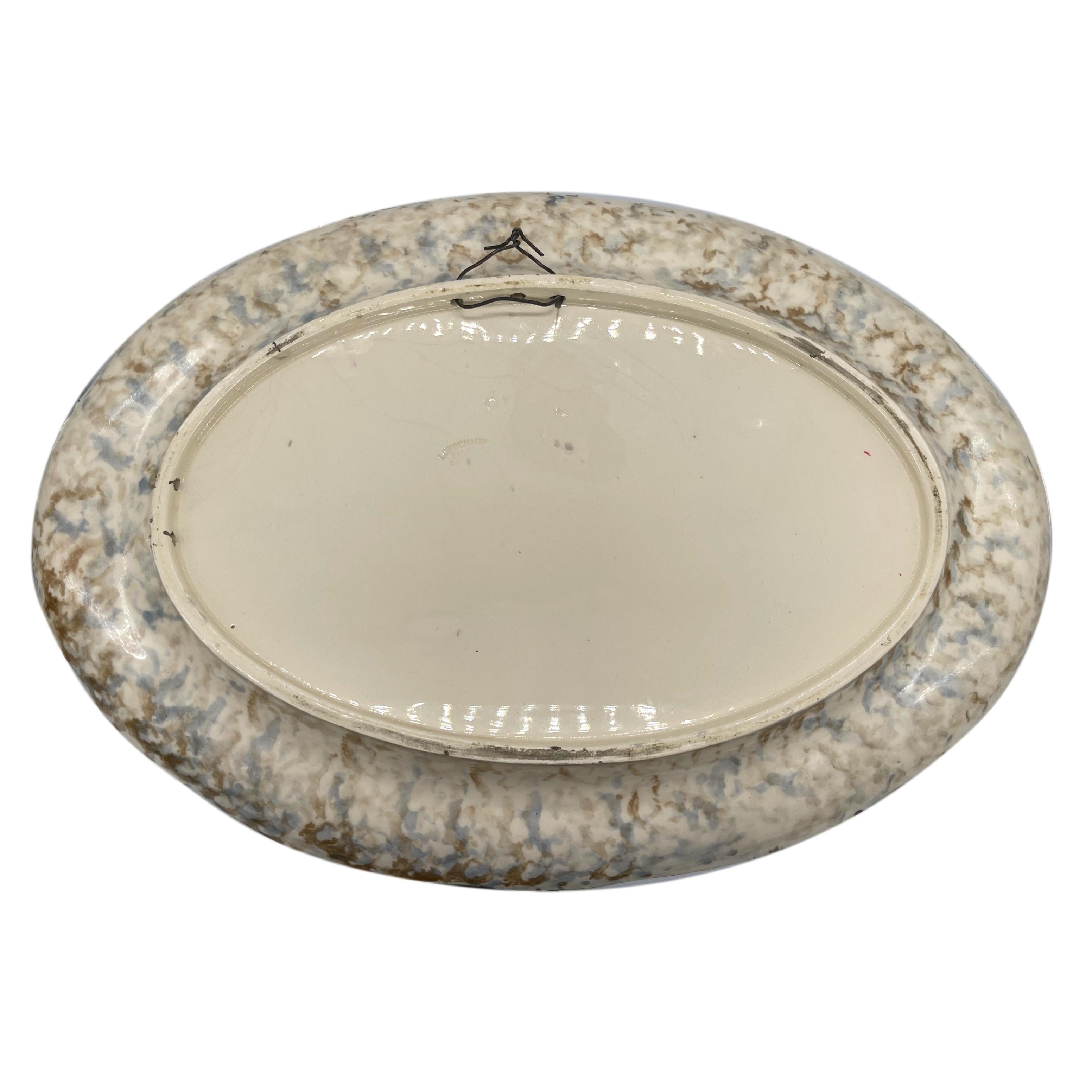 Palissy Ware Trompe L'oeil Oval Platter, Signed Longchamp, French, ca. 1875 For Sale 10
