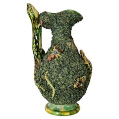 Manuel Mafra Palissy ware Majolica Ewer